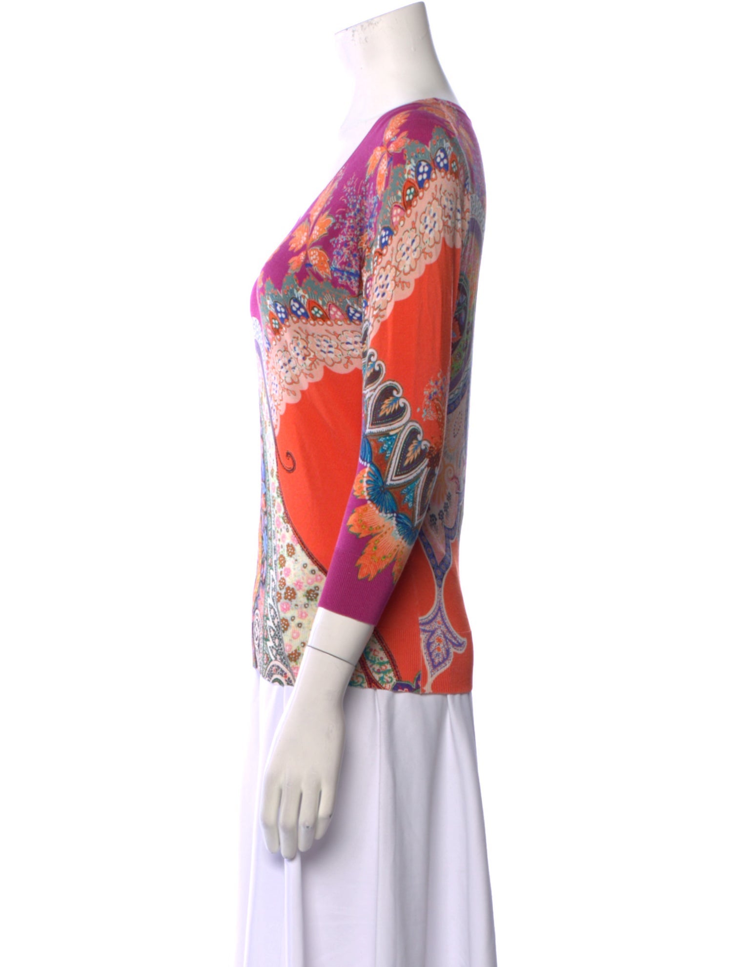 Etro Silk Floral Print Sweater