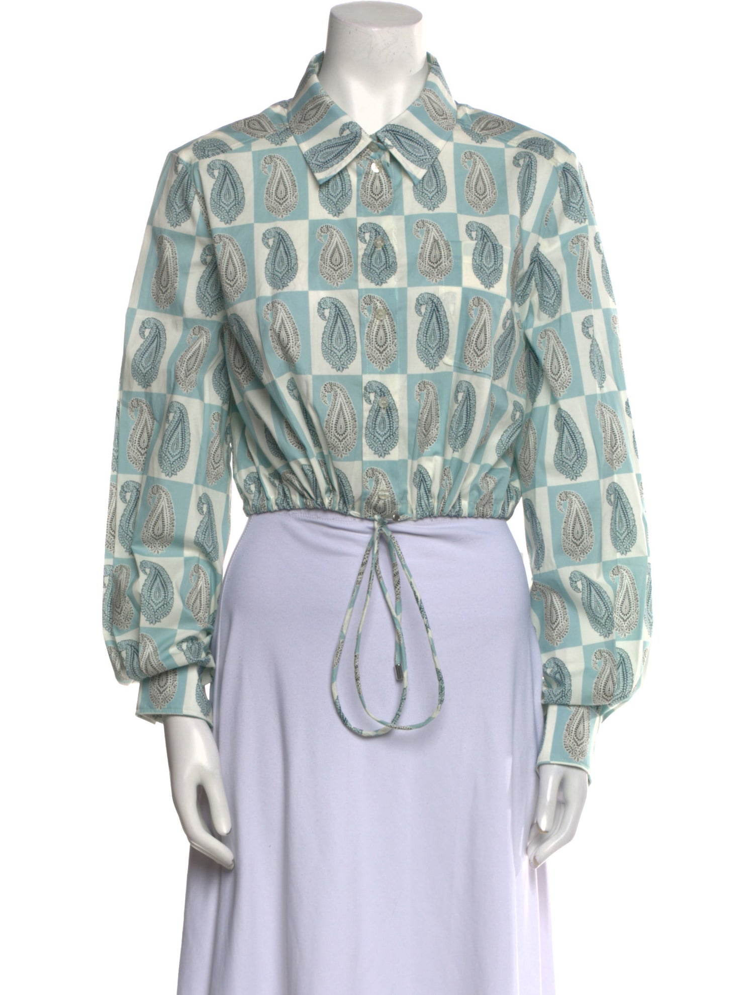 Etro Paisley Print Long Sleeve Button-Up Top