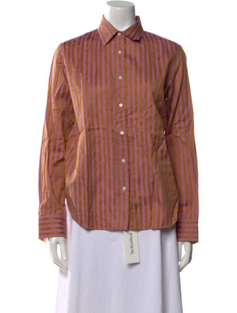 Etro Striped Long Sleeve Button-Up Top