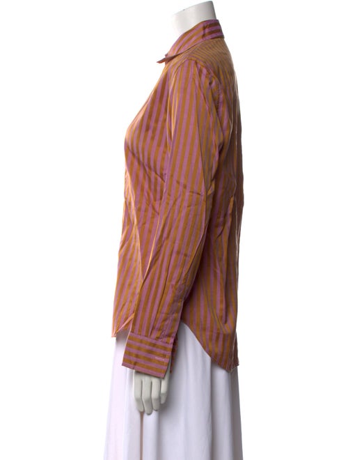 Etro Striped Long Sleeve Button-Up Top