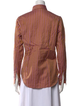Etro Striped Long Sleeve Button-Up Top