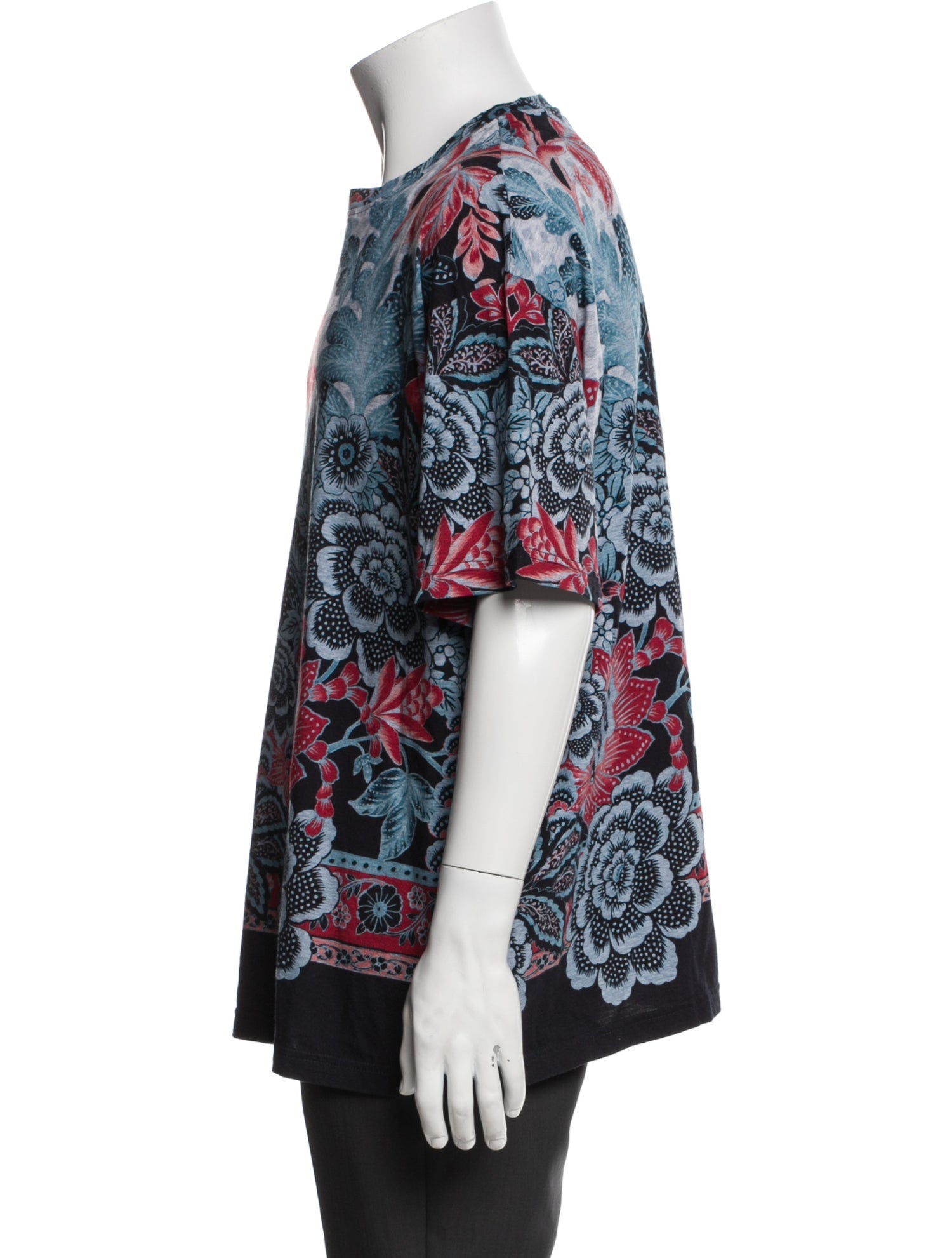 Etro Floral Print Crew Neck T-Shirt w/ Tags