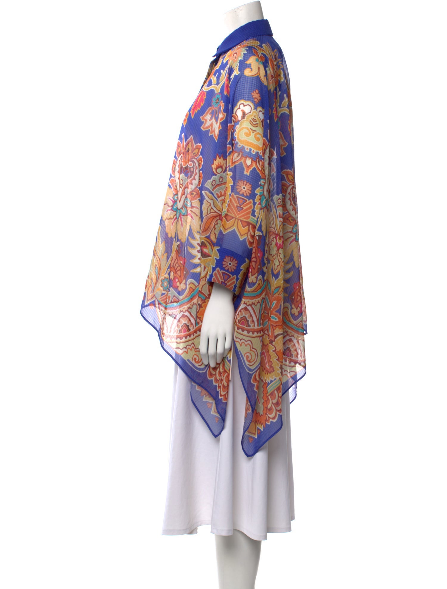 Etro Floral Print Mock Neck Blouse w/ Tags