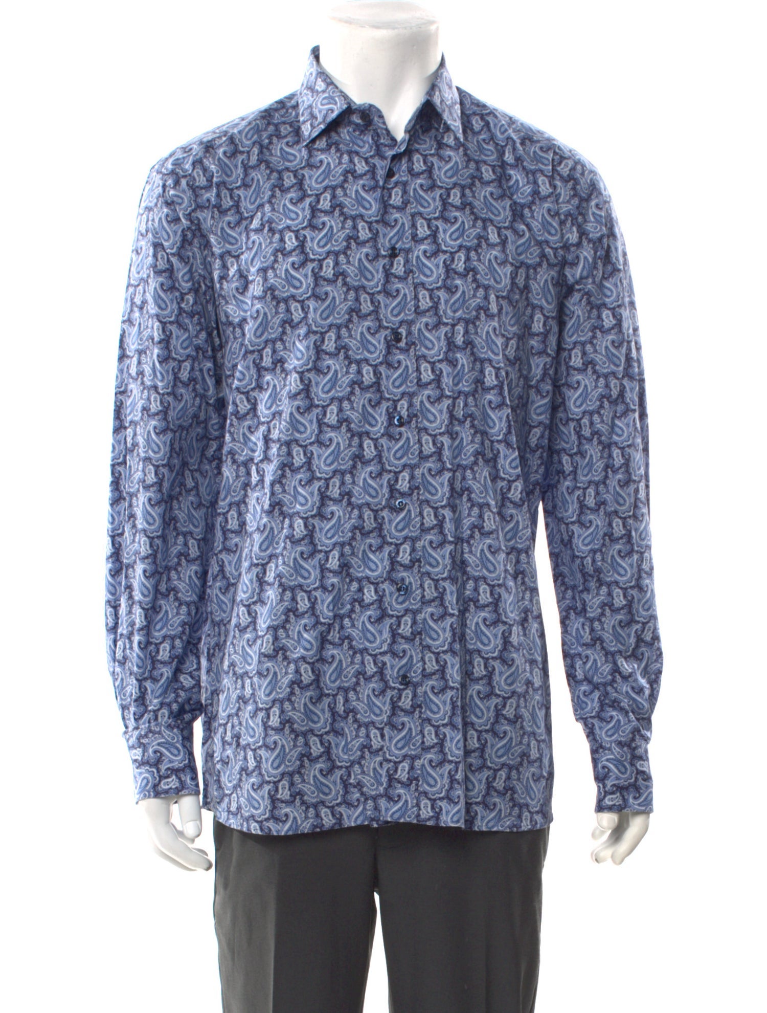 Etro Paisley Print Long Sleeve Dress Shirt