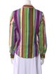 Etro Striped Long Sleeve Button-Up Top