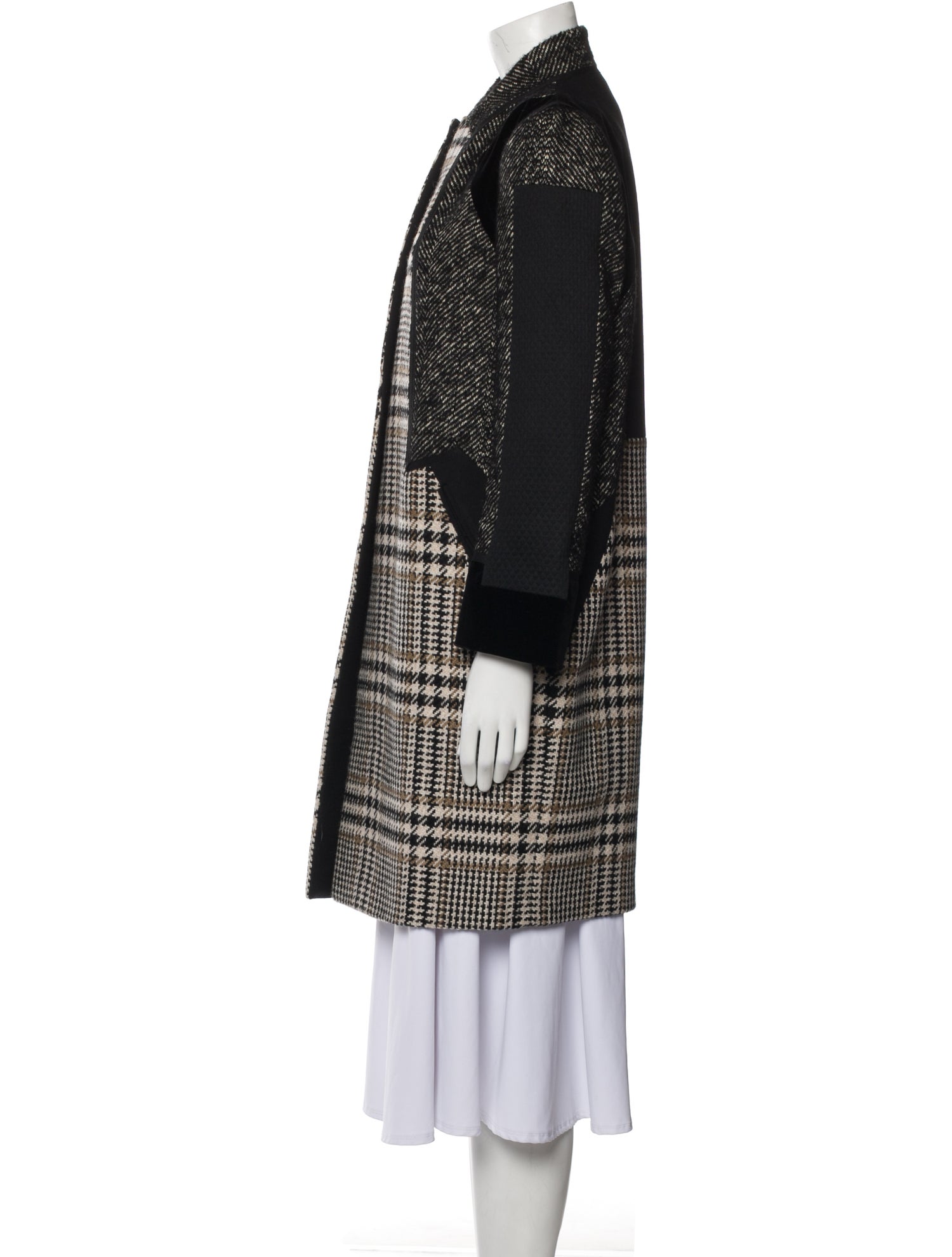 Etro Wool Houndstooth Print Coat