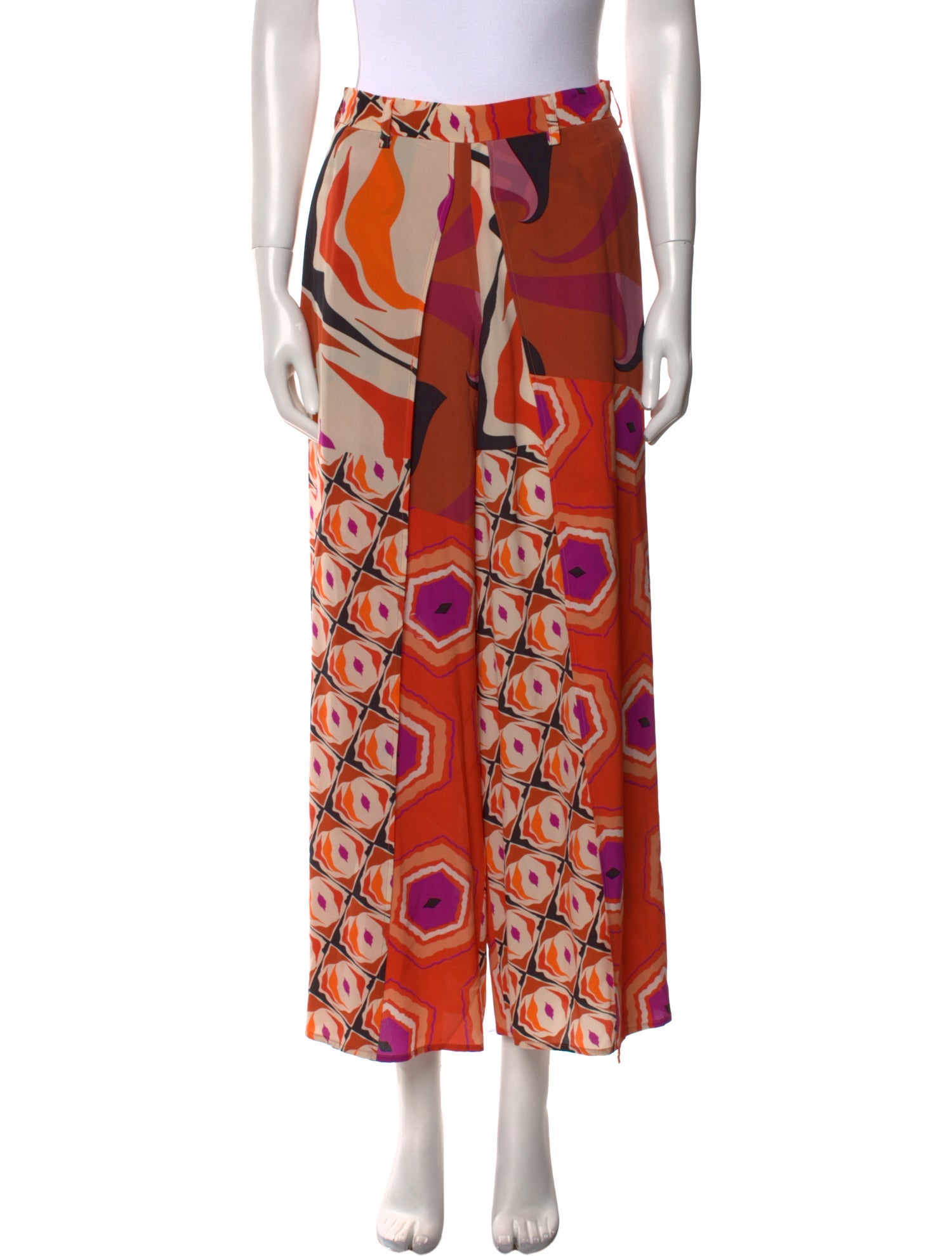 Etro Silk Wide Leg Pants