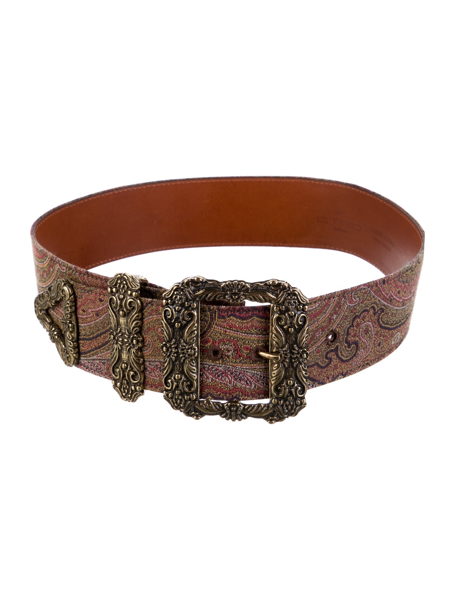 Etro Wide Canvas Waist Belt