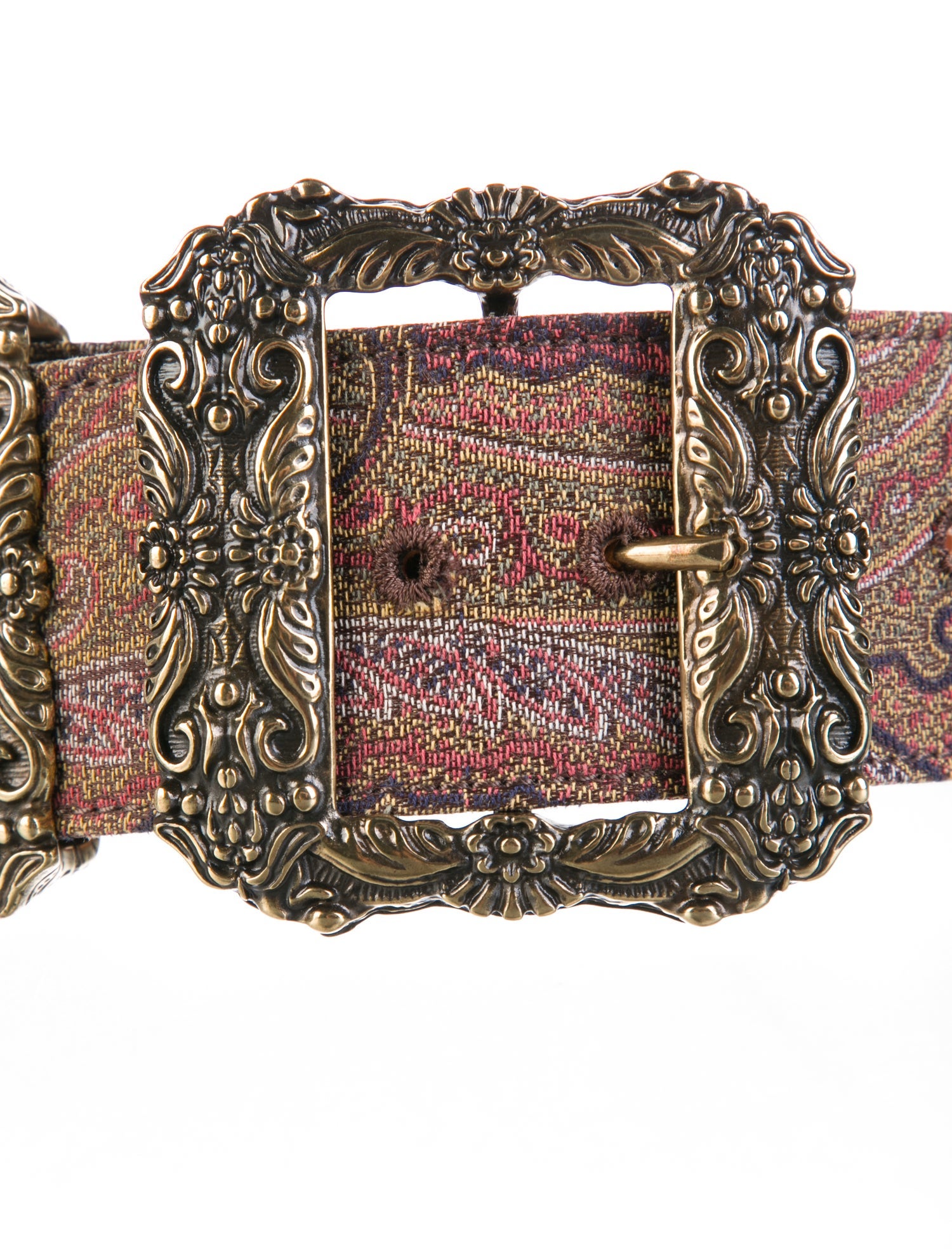 Etro Wide Canvas Waist Belt