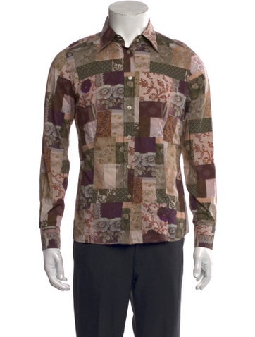 Etro Casual Shirts Floral Print Long Sleeve Shirt S