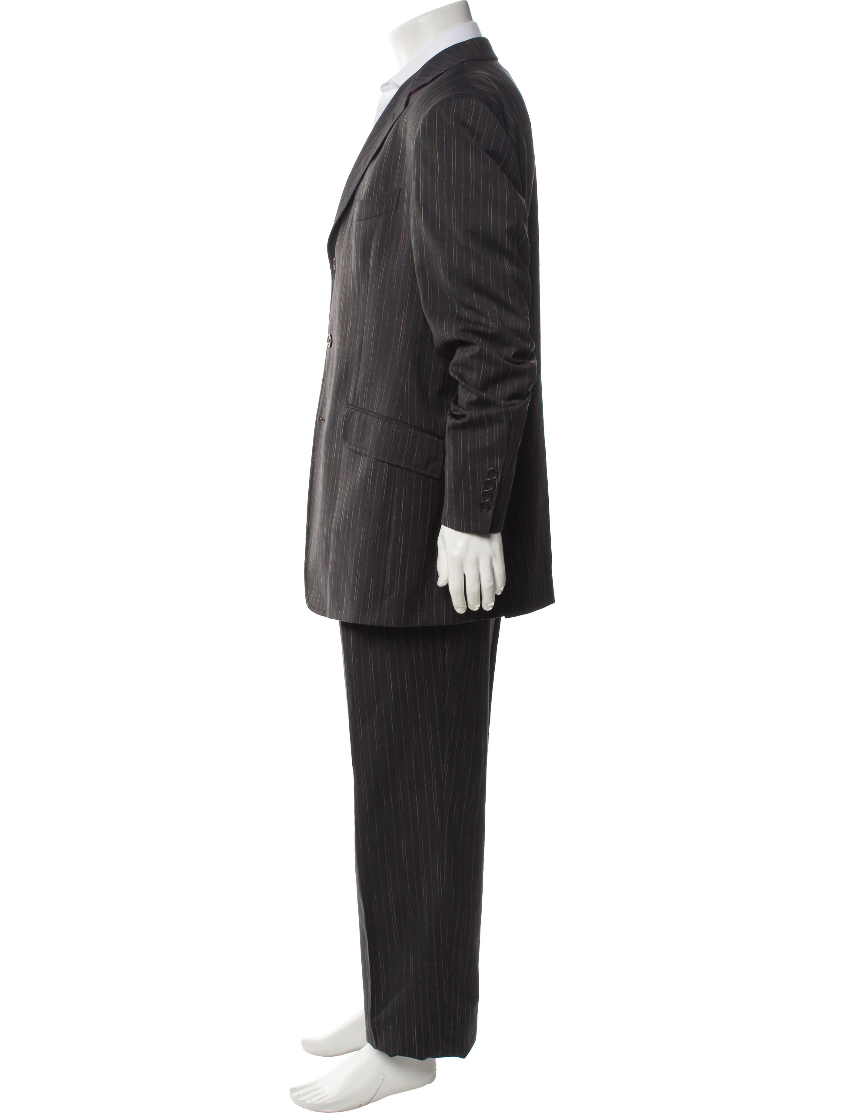 Etro Wool Striped Two-Piece Suit