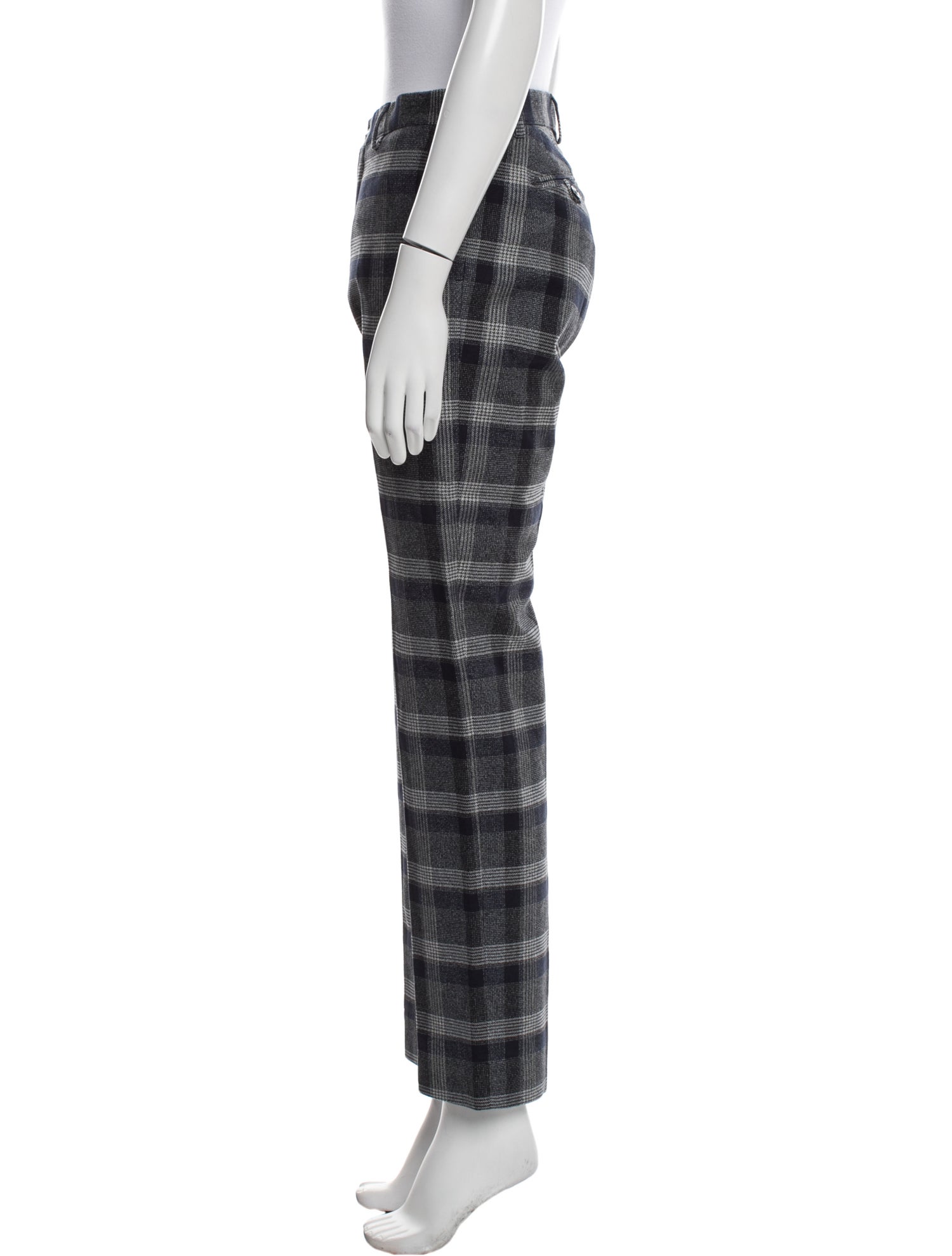 Etro Plaid Print Straight Leg Pants