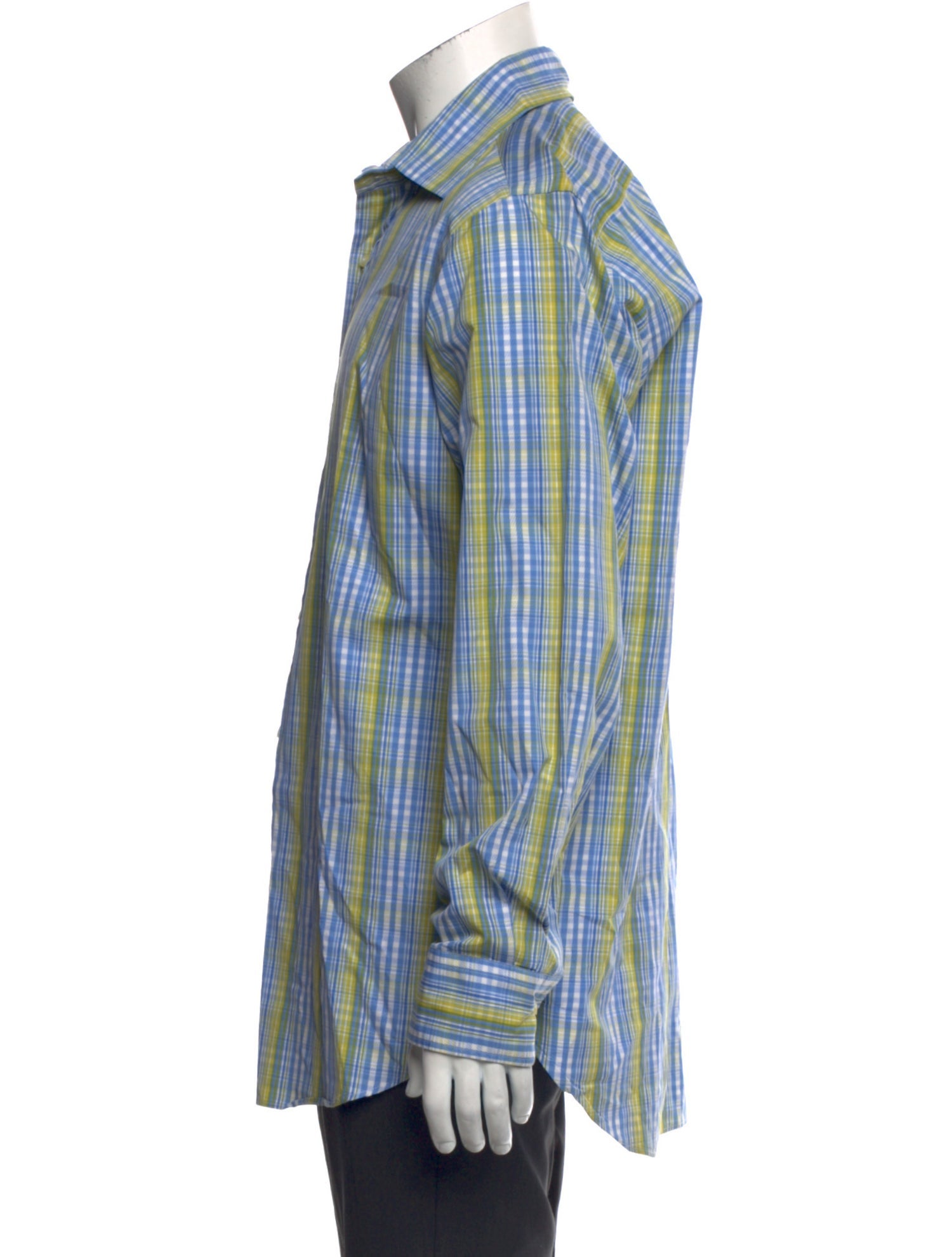 Etro Plaid Print Long Sleeve Shirt