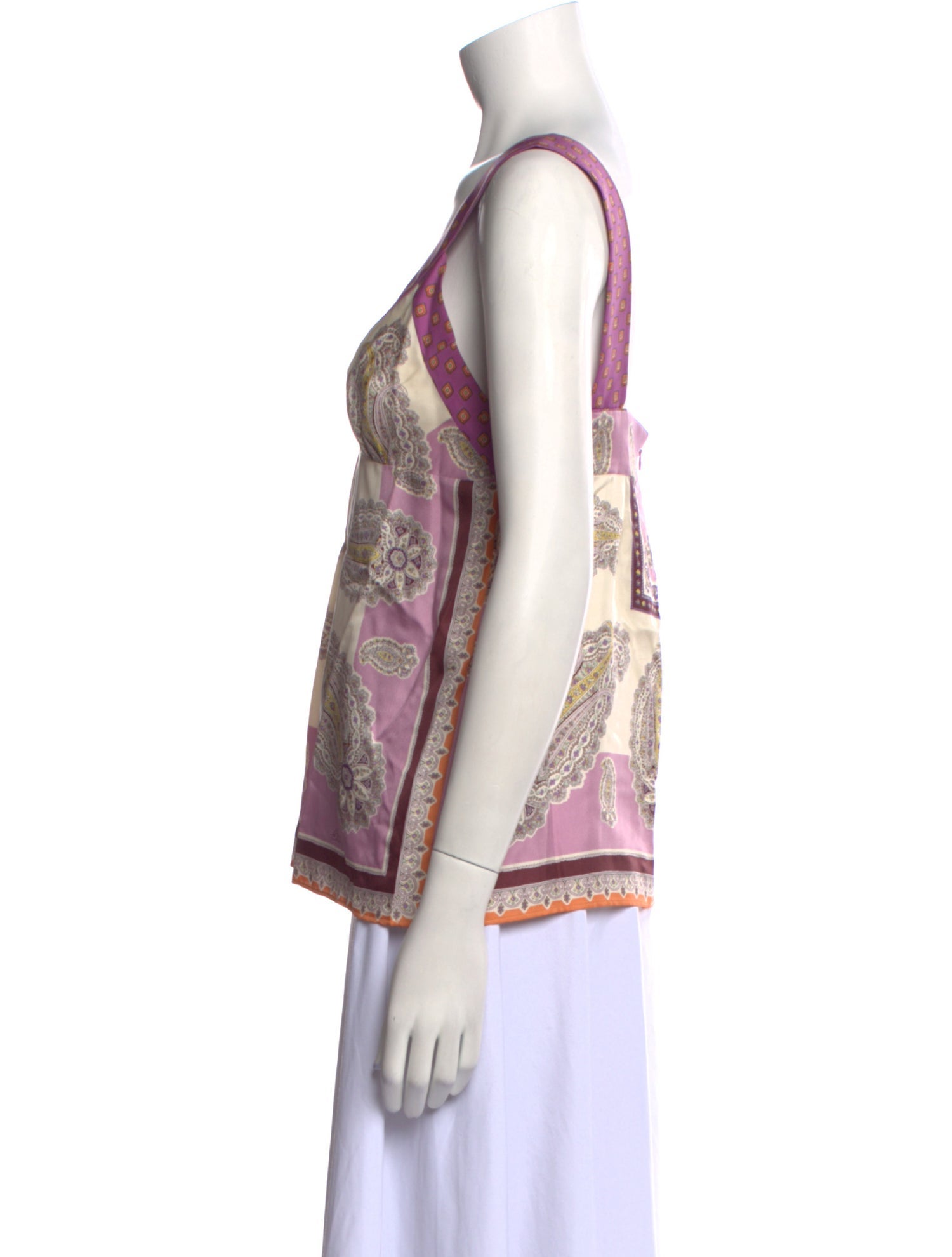 Etro Silk Paisley Print Top