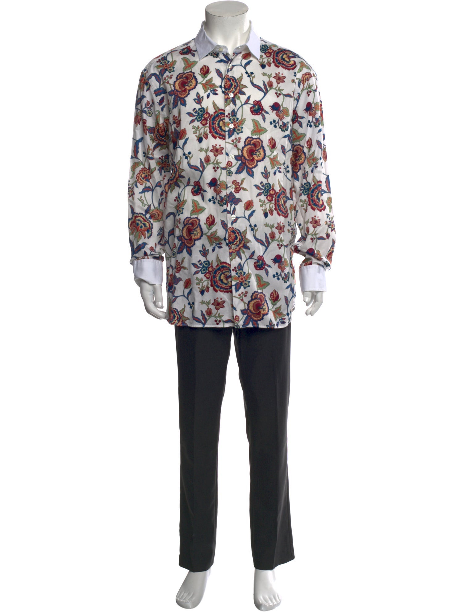 Etro Floral Print Long Sleeve Shirt