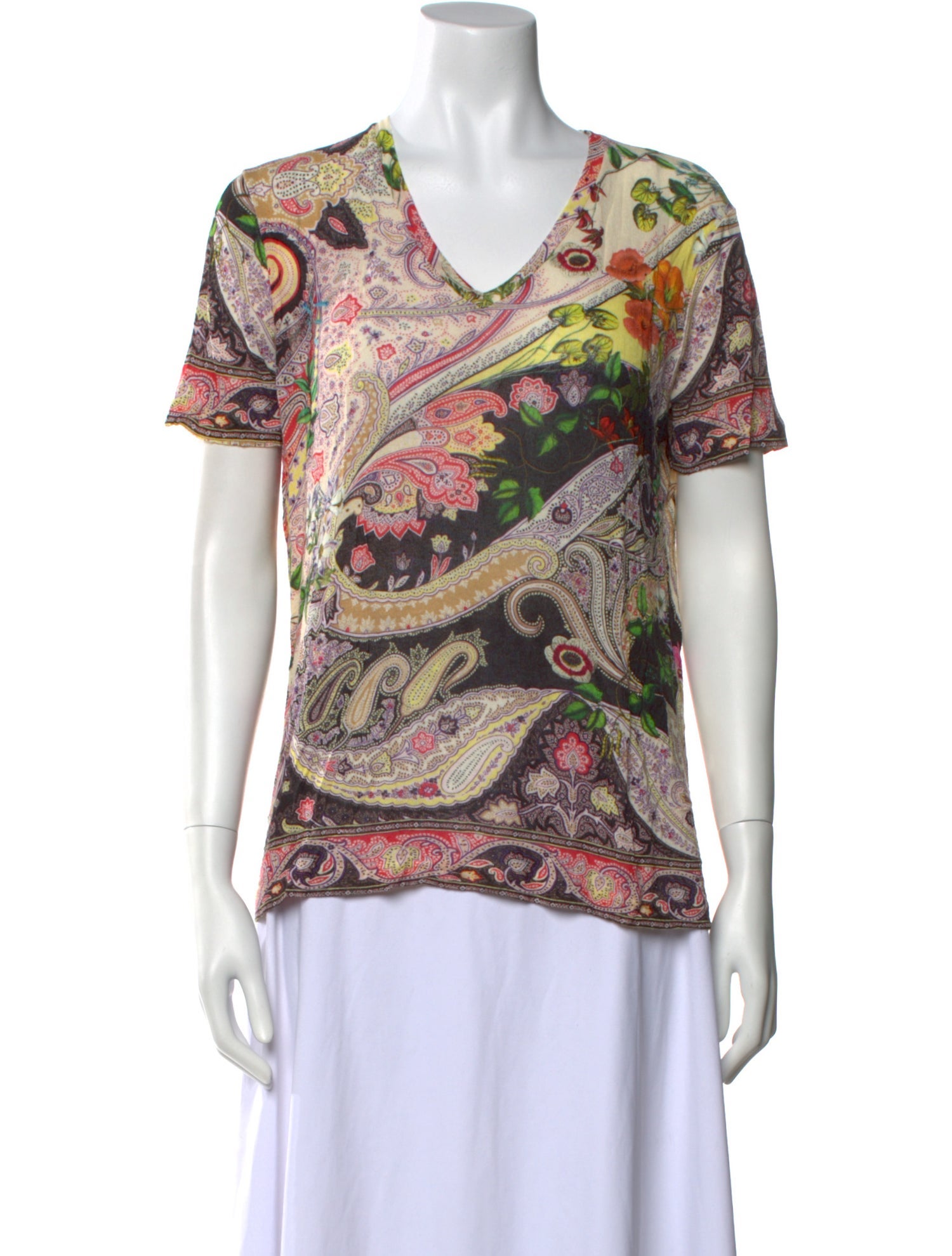 Etro Paisley Print V-Neck Blouse
