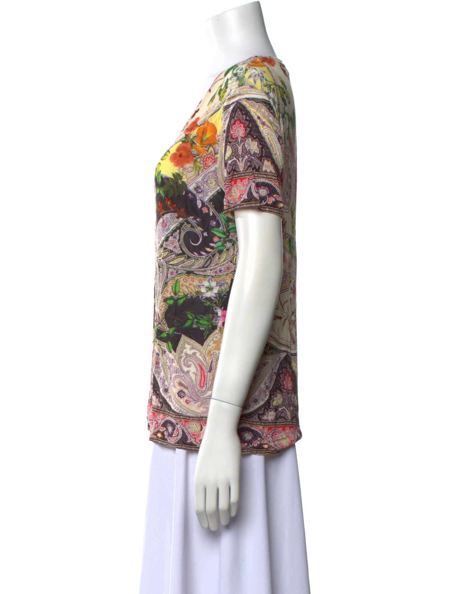 Etro Paisley Print V-Neck Blouse