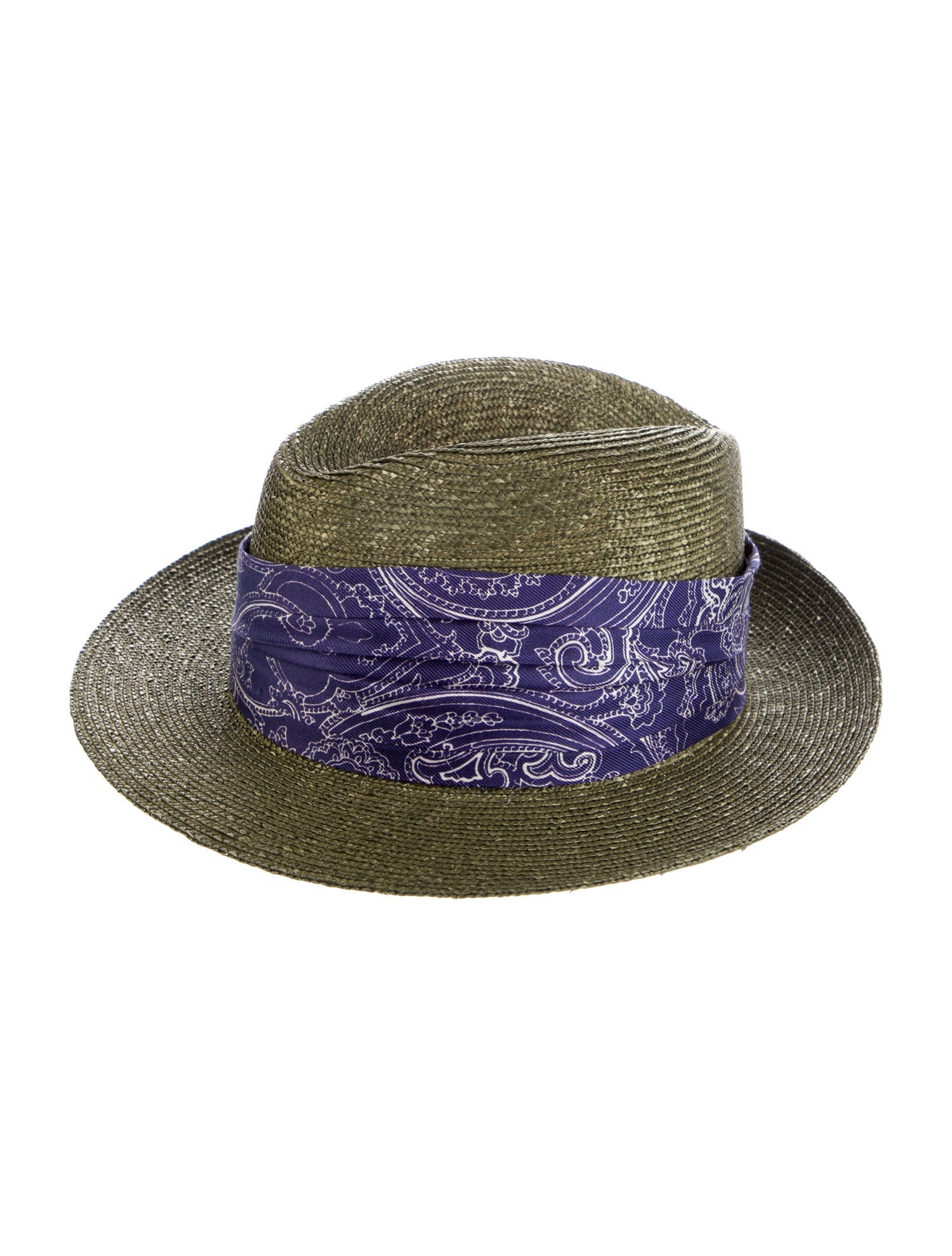 Etro green pattern print hat