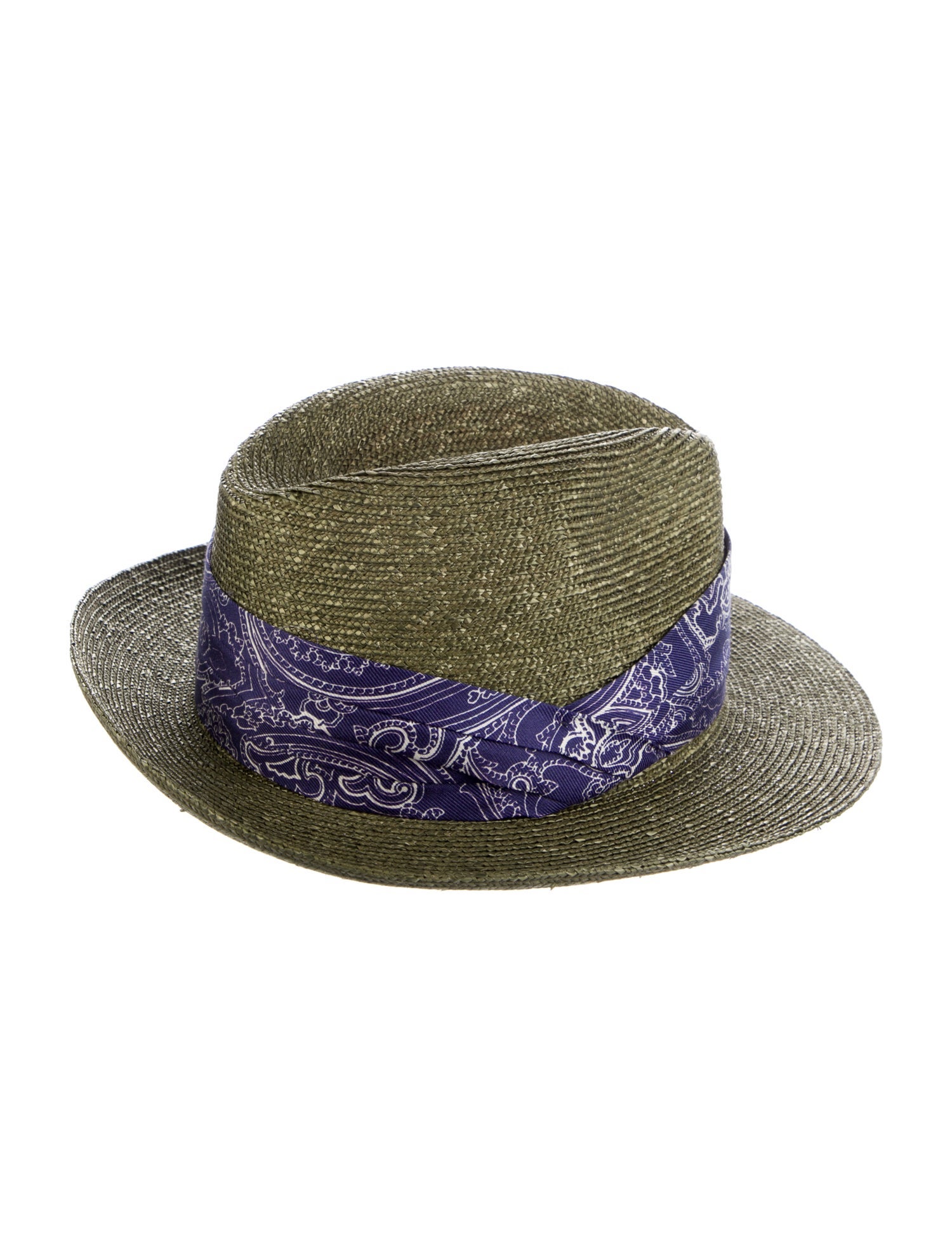 Etro green pattern print hat