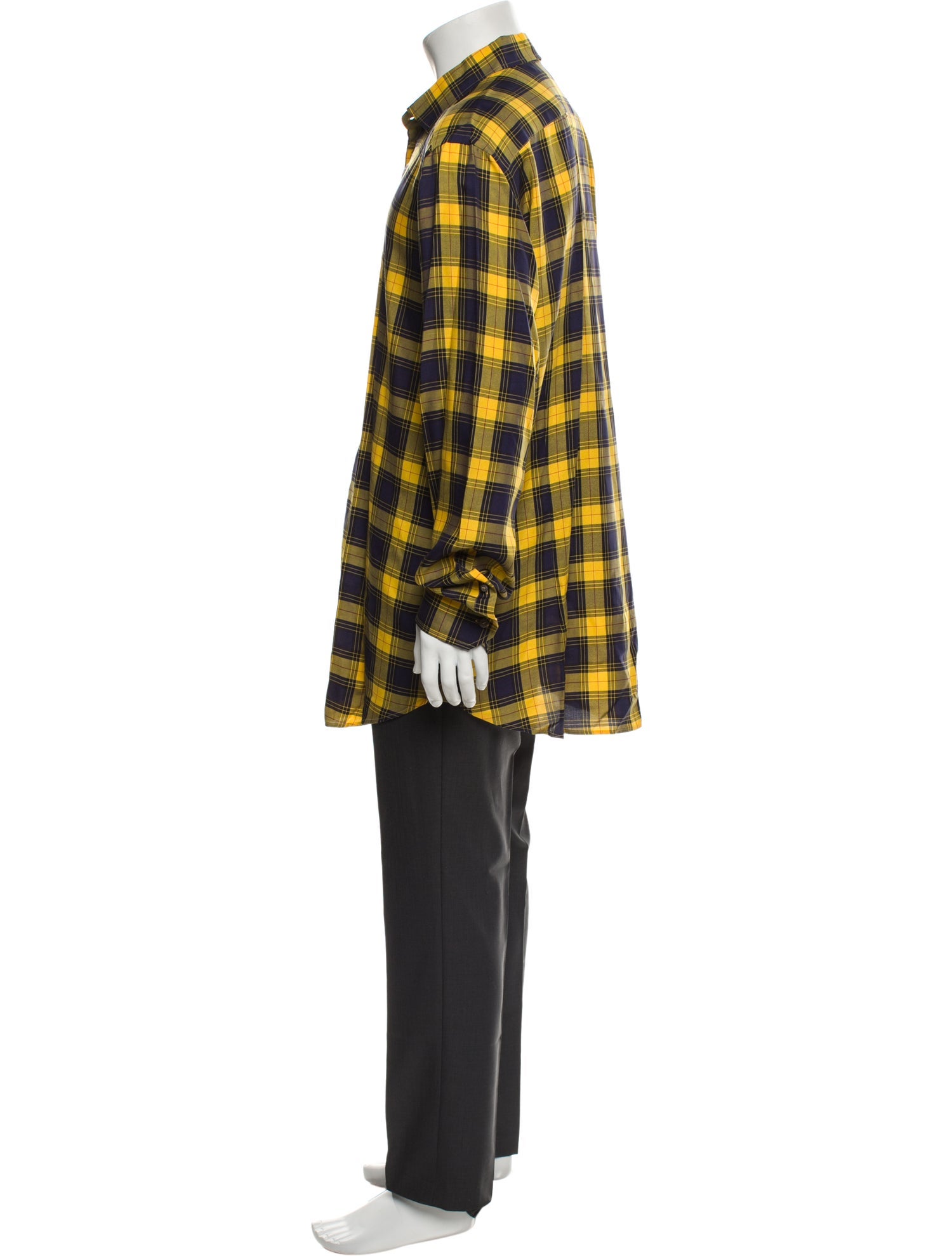 Etro Plaid Print Long Sleeve Shirt