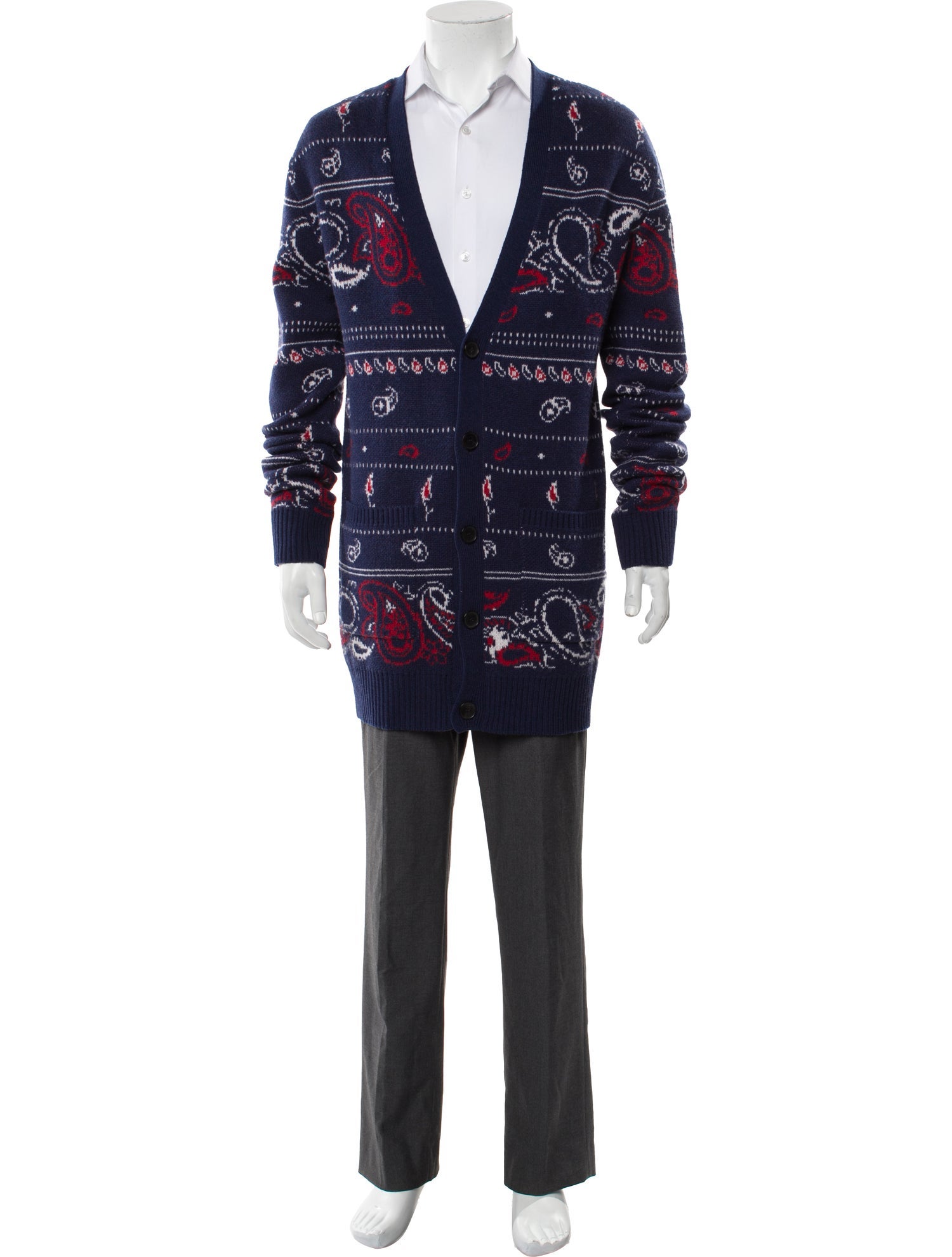Etro Wool Paisley Print Cardigan w/ Tags