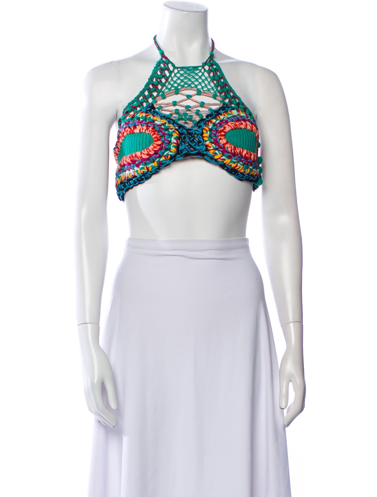 Etro Printed Halterneck Crop Top
