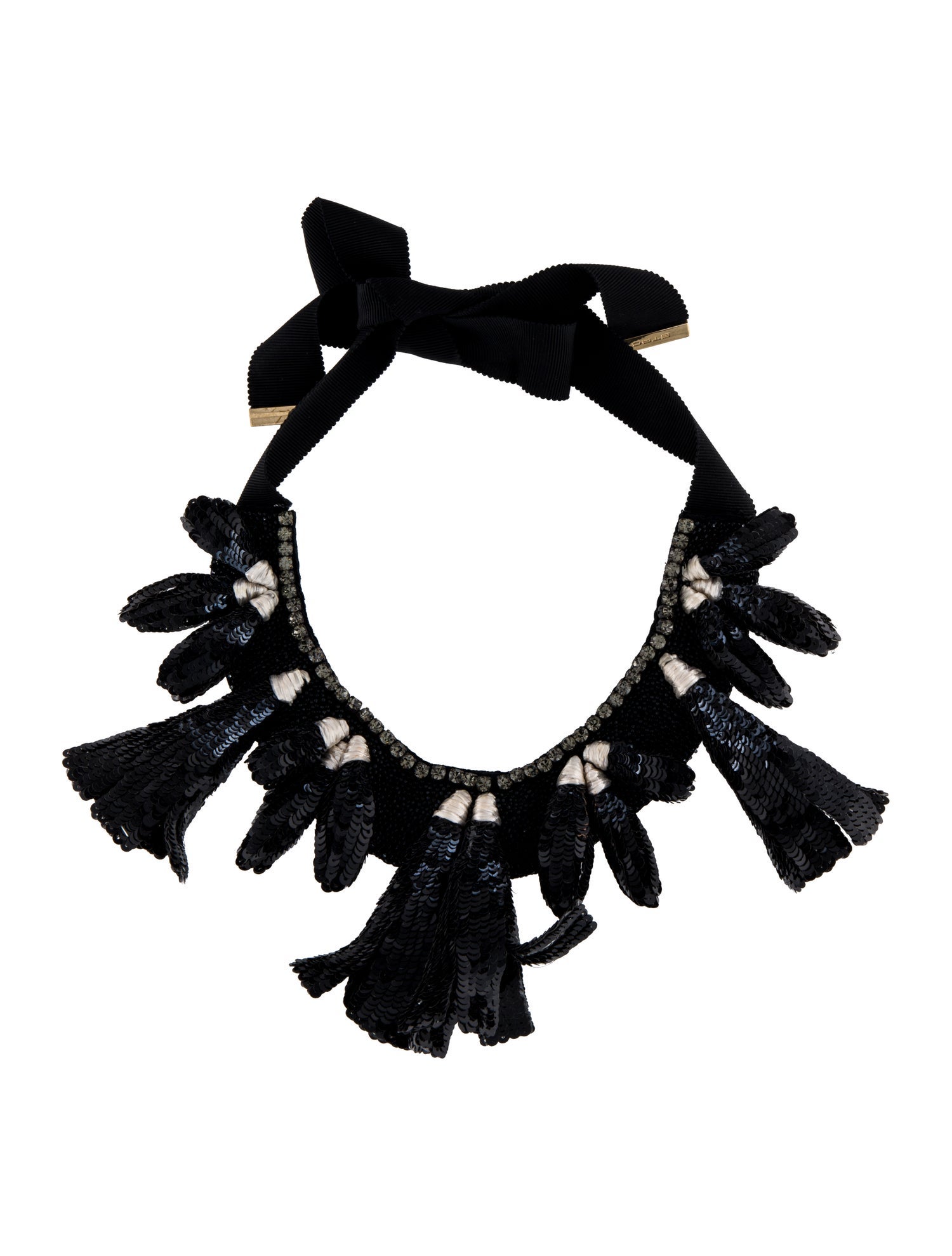 Etro Crystal & Sequins Collar Necklace