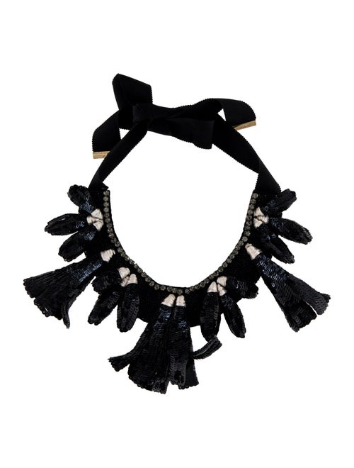 Etro Crystal & Sequins Collar Necklace