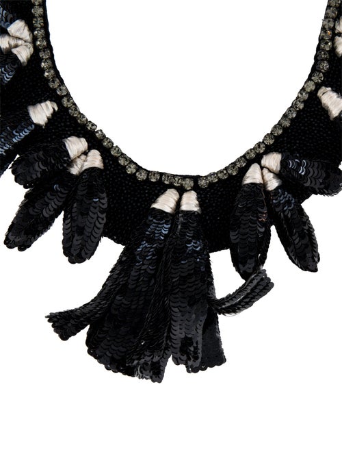 Etro Crystal & Sequins Collar Necklace