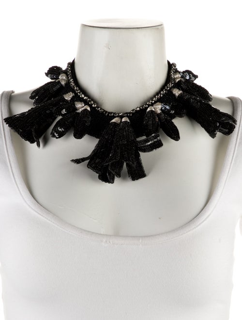 Etro Crystal & Sequins Collar Necklace