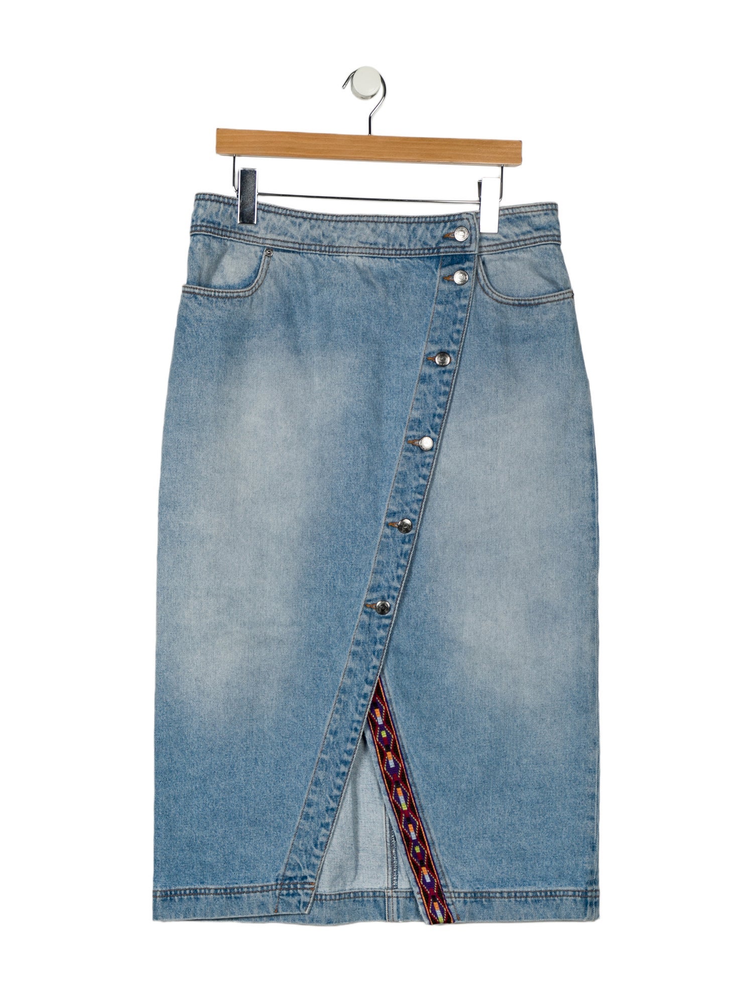 Etro Raw-Edge Trim Midi Length Skirt