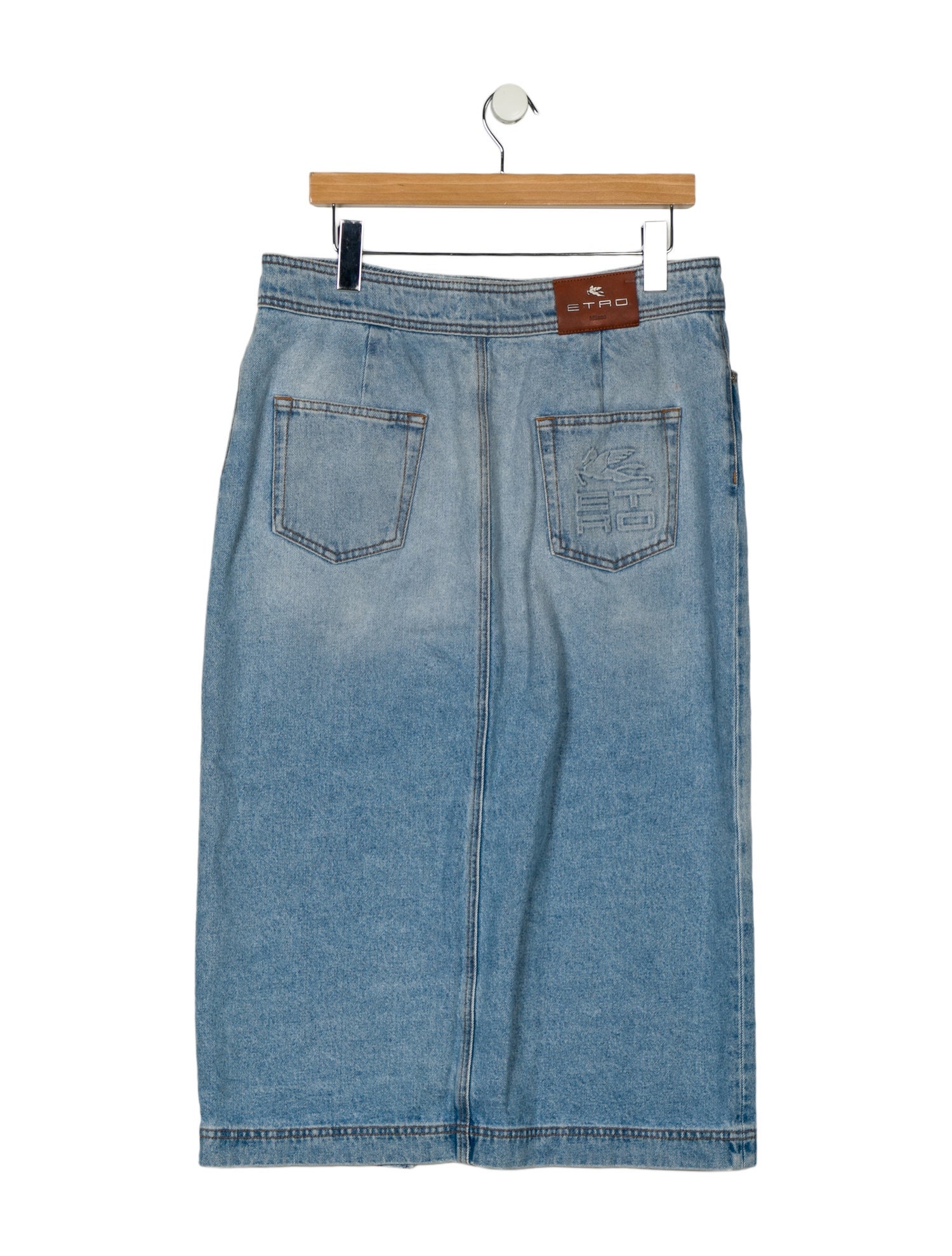 Etro Raw-Edge Trim Midi Length Skirt