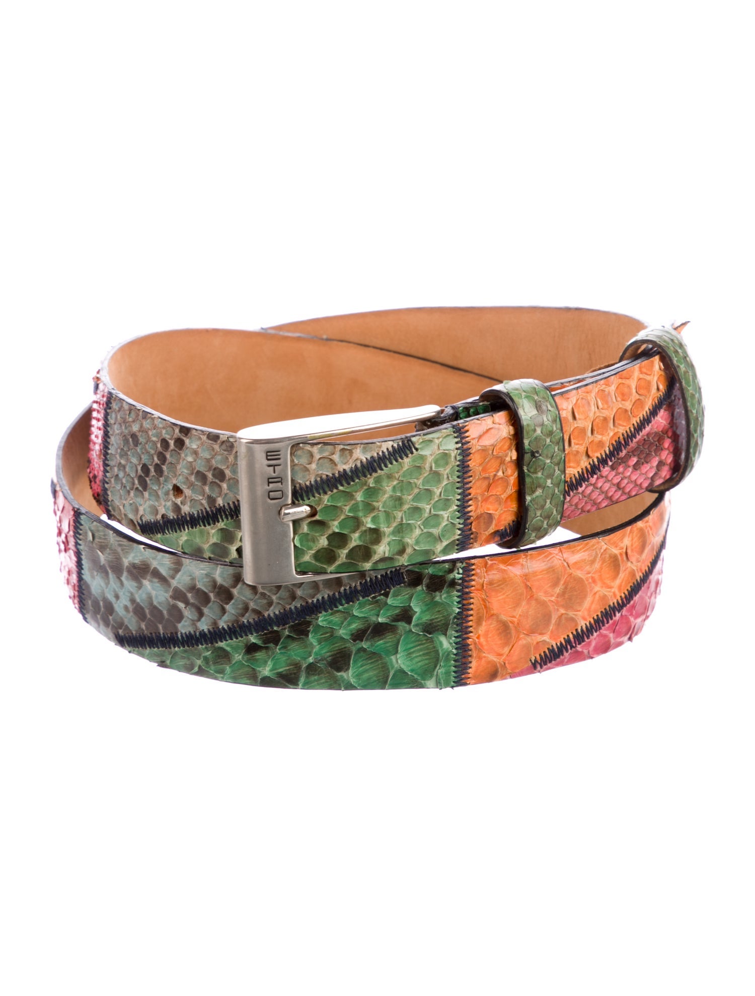 Etro Embossed Leather Belt