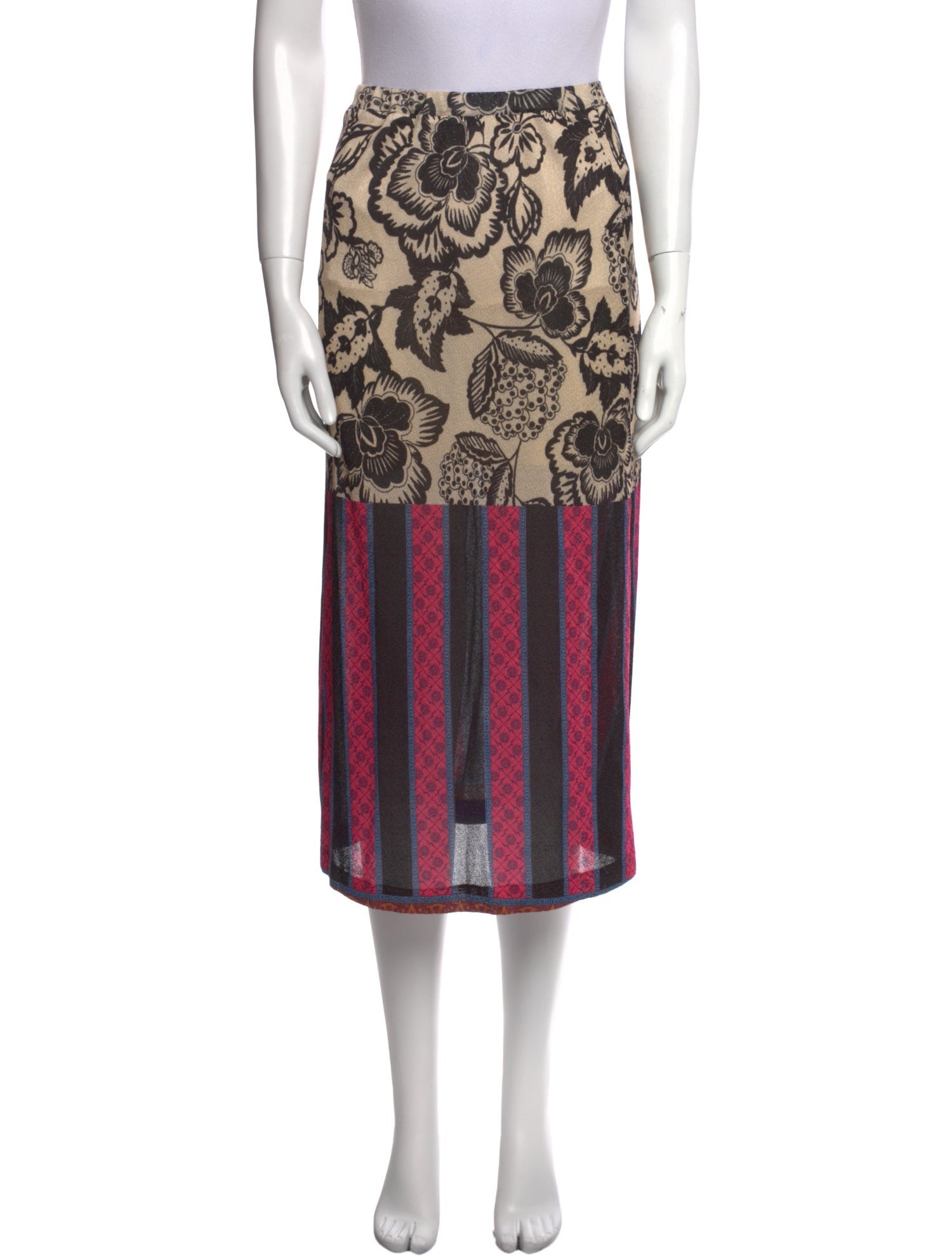 Etro Floral Print Midi Length Skirt