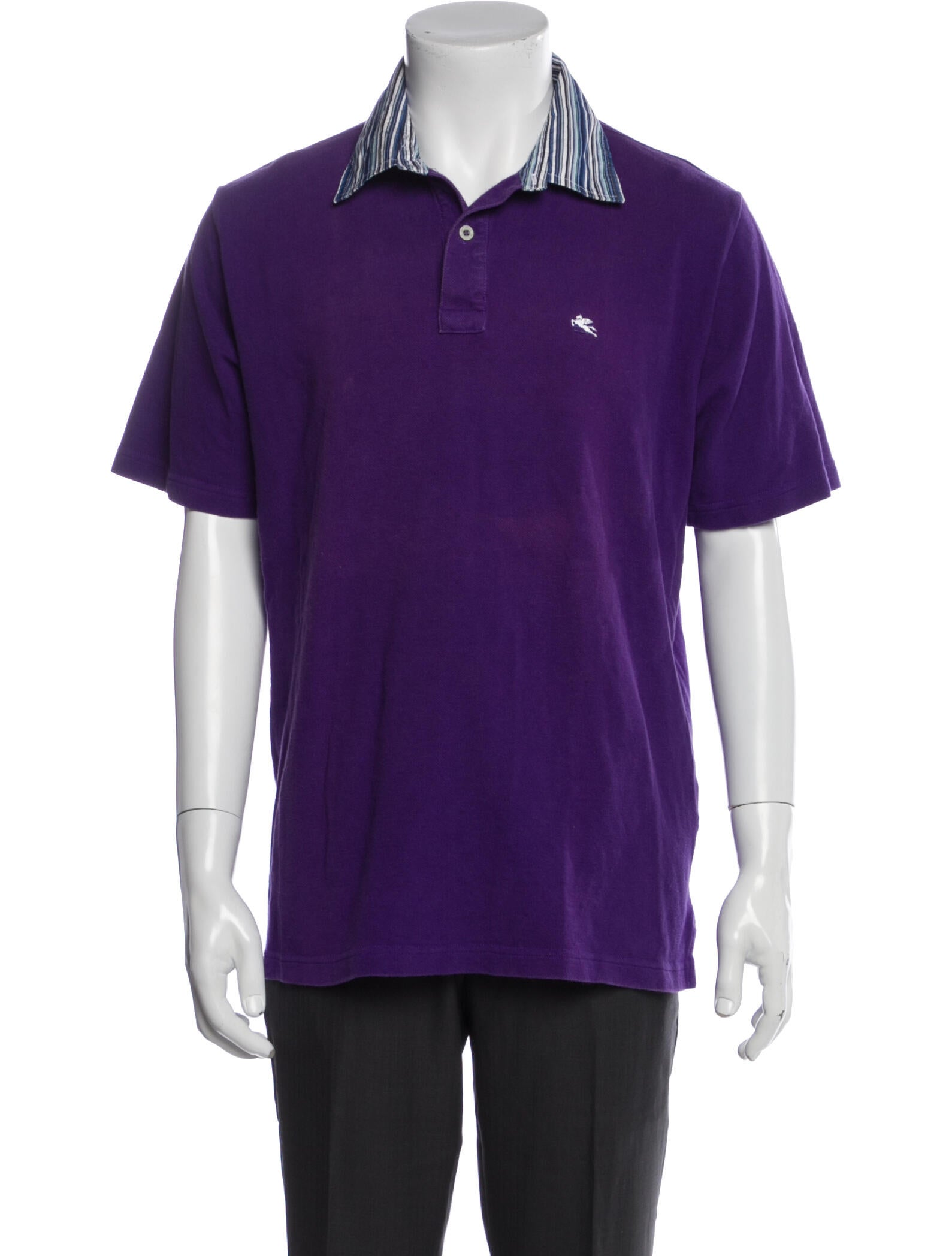 Etro Striped Collar Polo Shirt