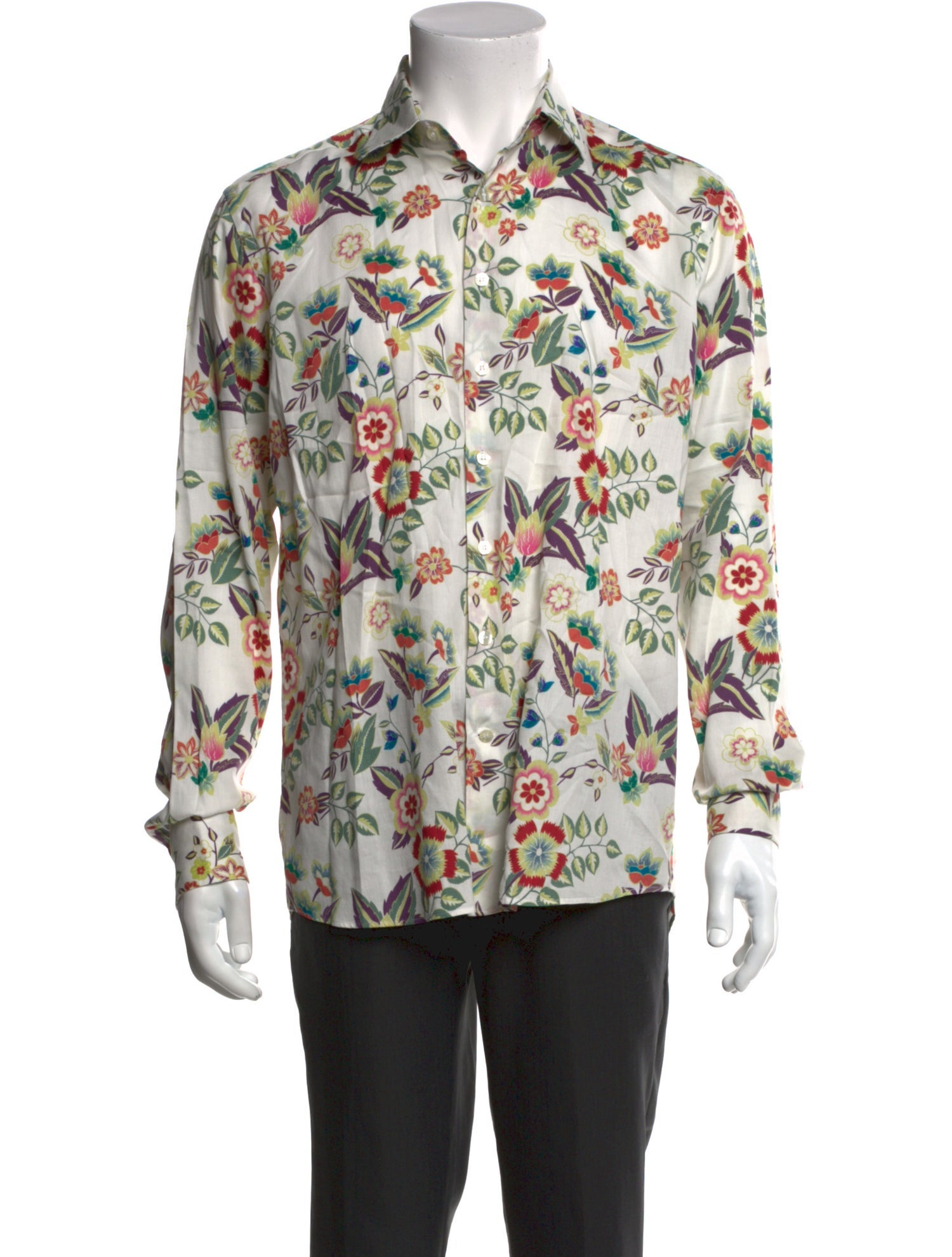 Etro Floral Print Long Sleeve Shirt