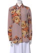 Etro Silk Floral Print Button-Up Top