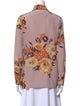 Etro Silk Floral Print Button-Up Top