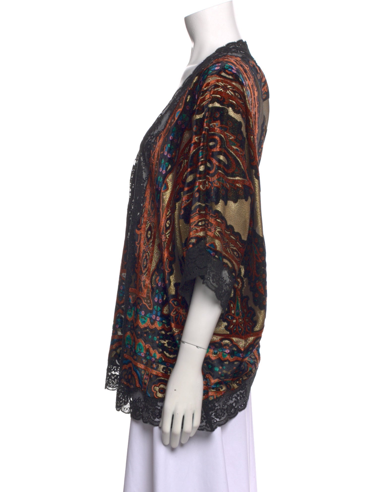 Etro Printed Open Front Sweater