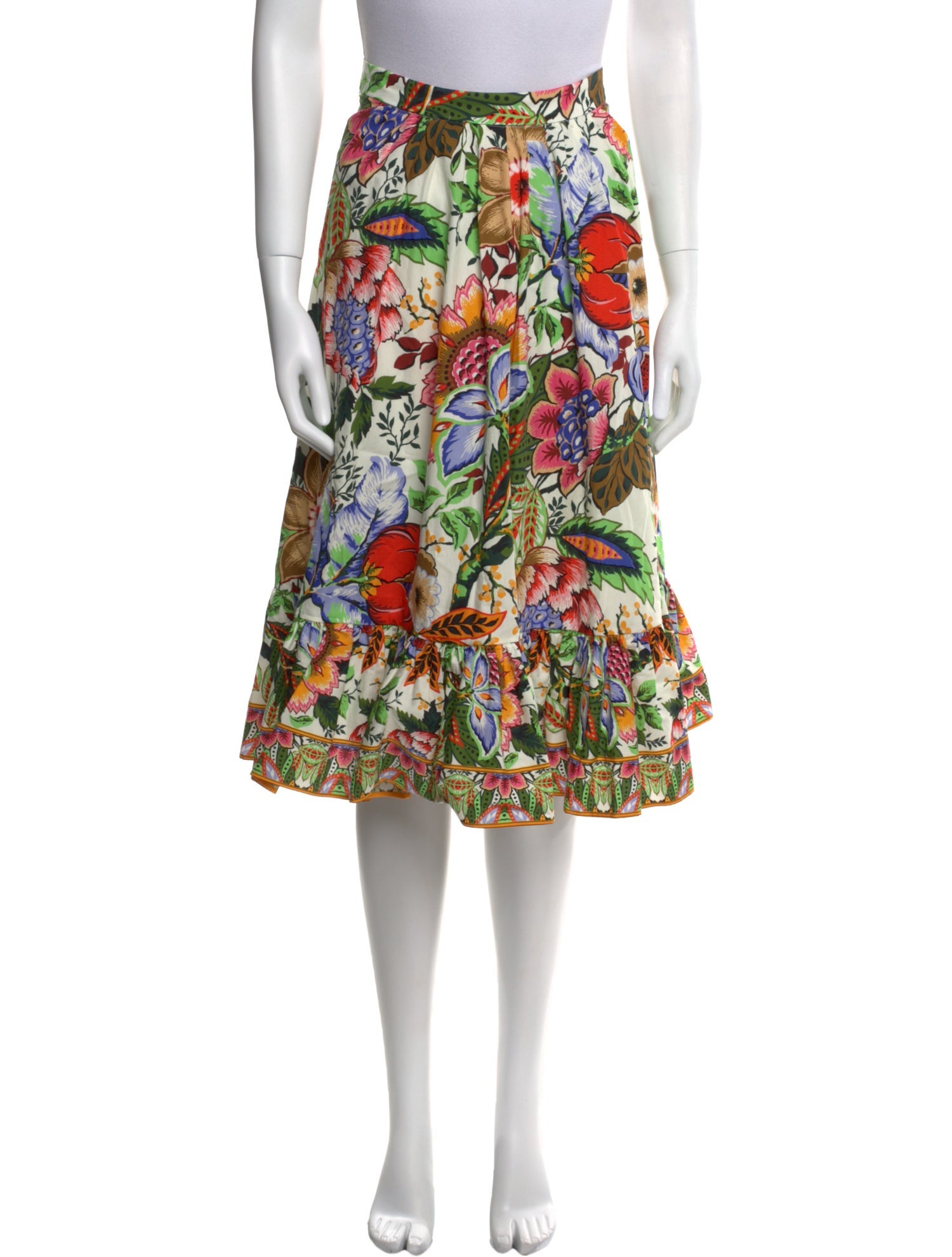 Etro Floral Print Knee-Length Skirt