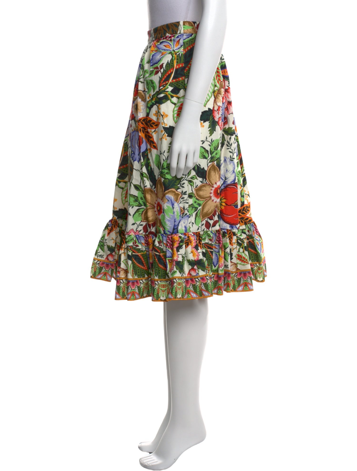 Etro Floral Print Knee-Length Skirt