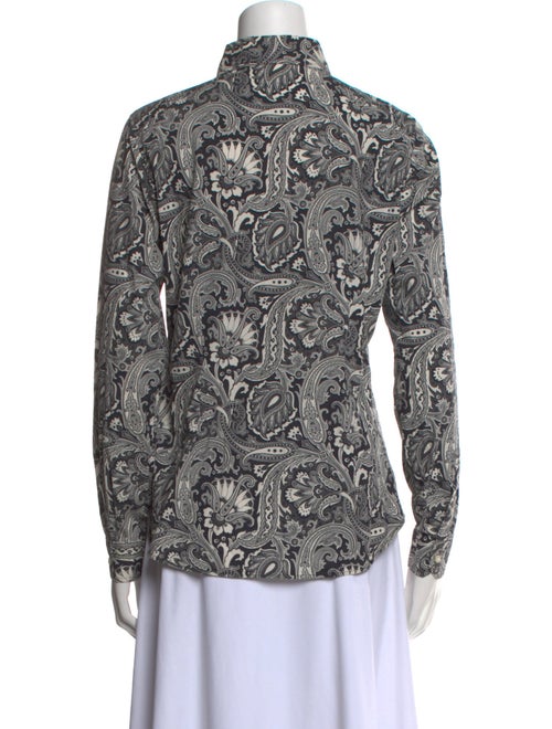 Etro Paisley Print Long Sleeve Button-Up Top