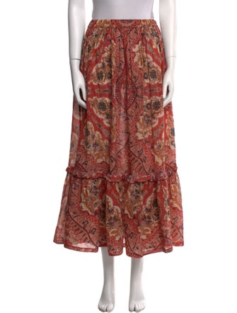 Etro Floral Print Midi Length Skirt