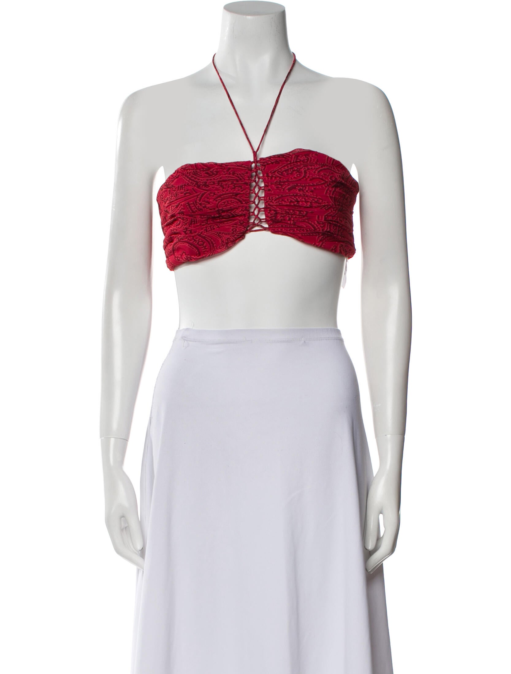 Etro Halterneck Sleeveless Crop Top