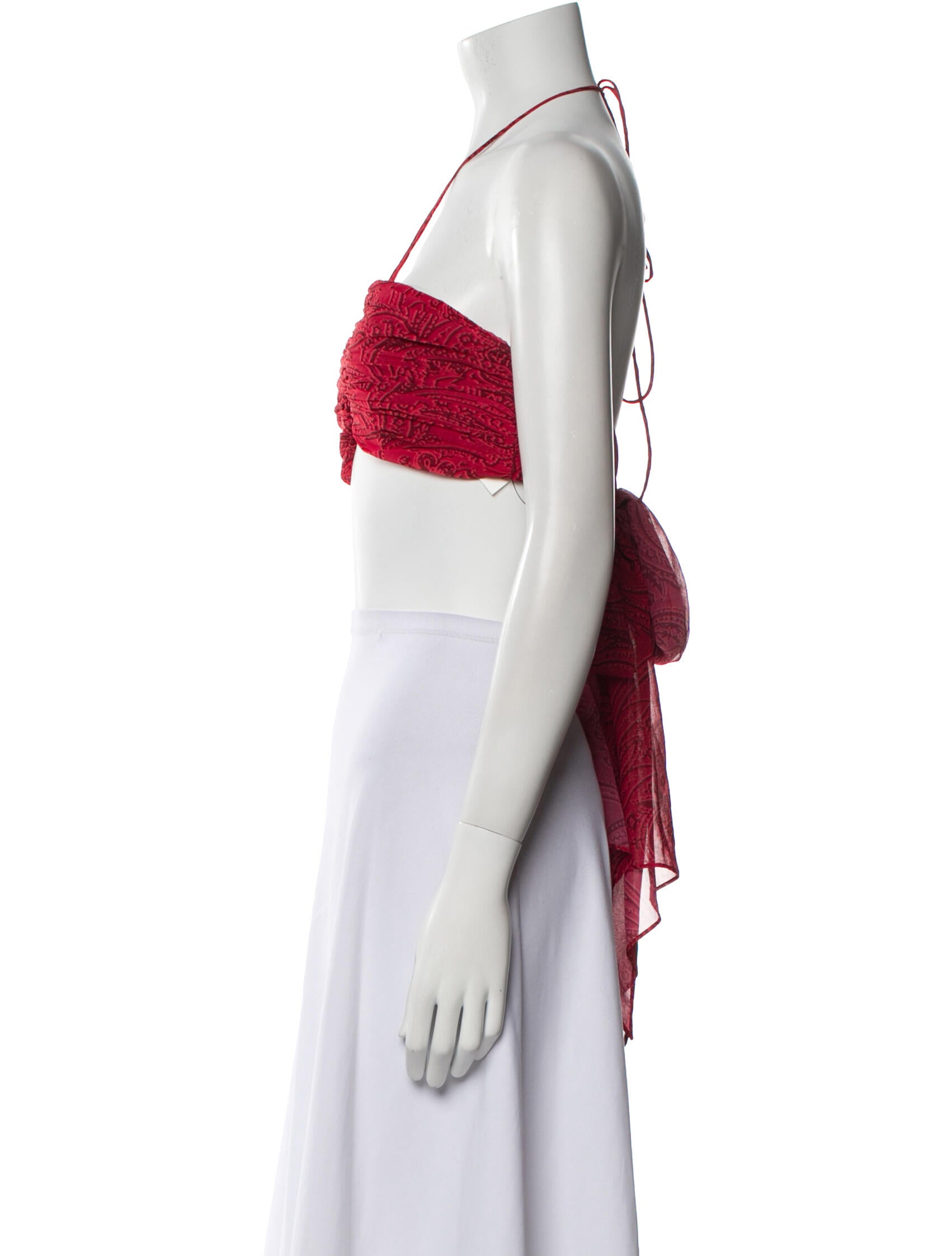 Etro Halterneck Sleeveless Crop Top