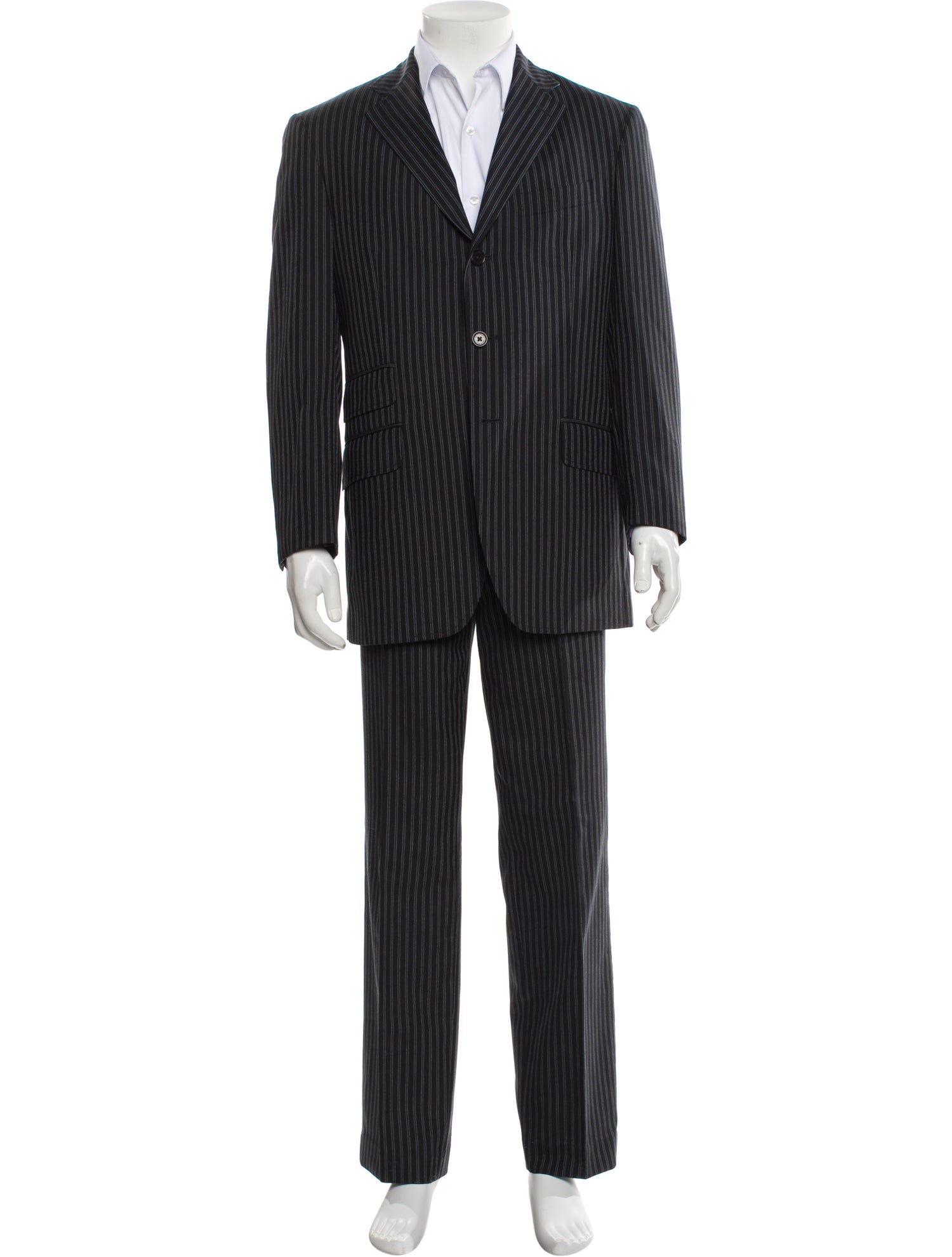 Etro Virgin Wool Striped Two-Piece Suit