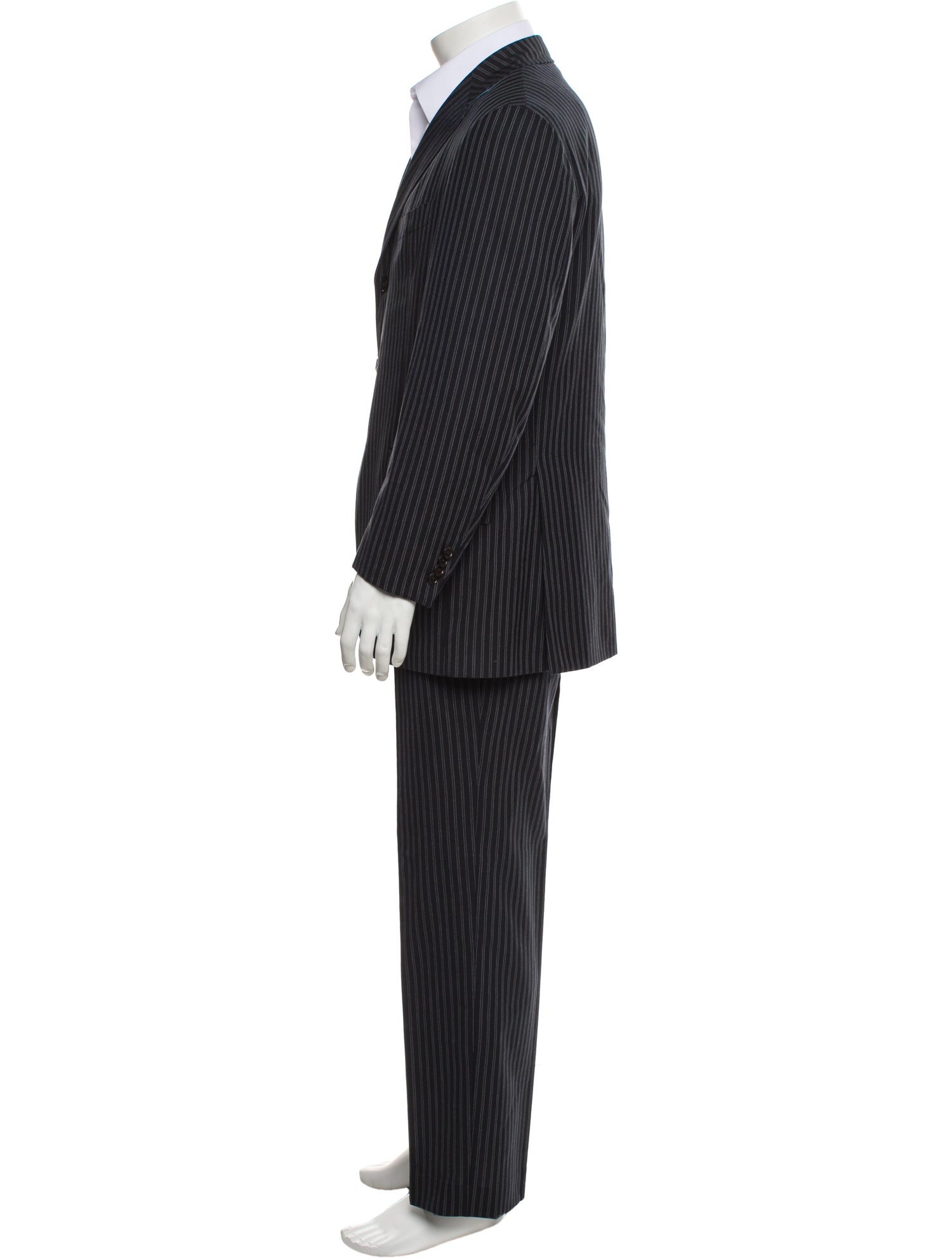 Etro Virgin Wool Striped Two-Piece Suit
