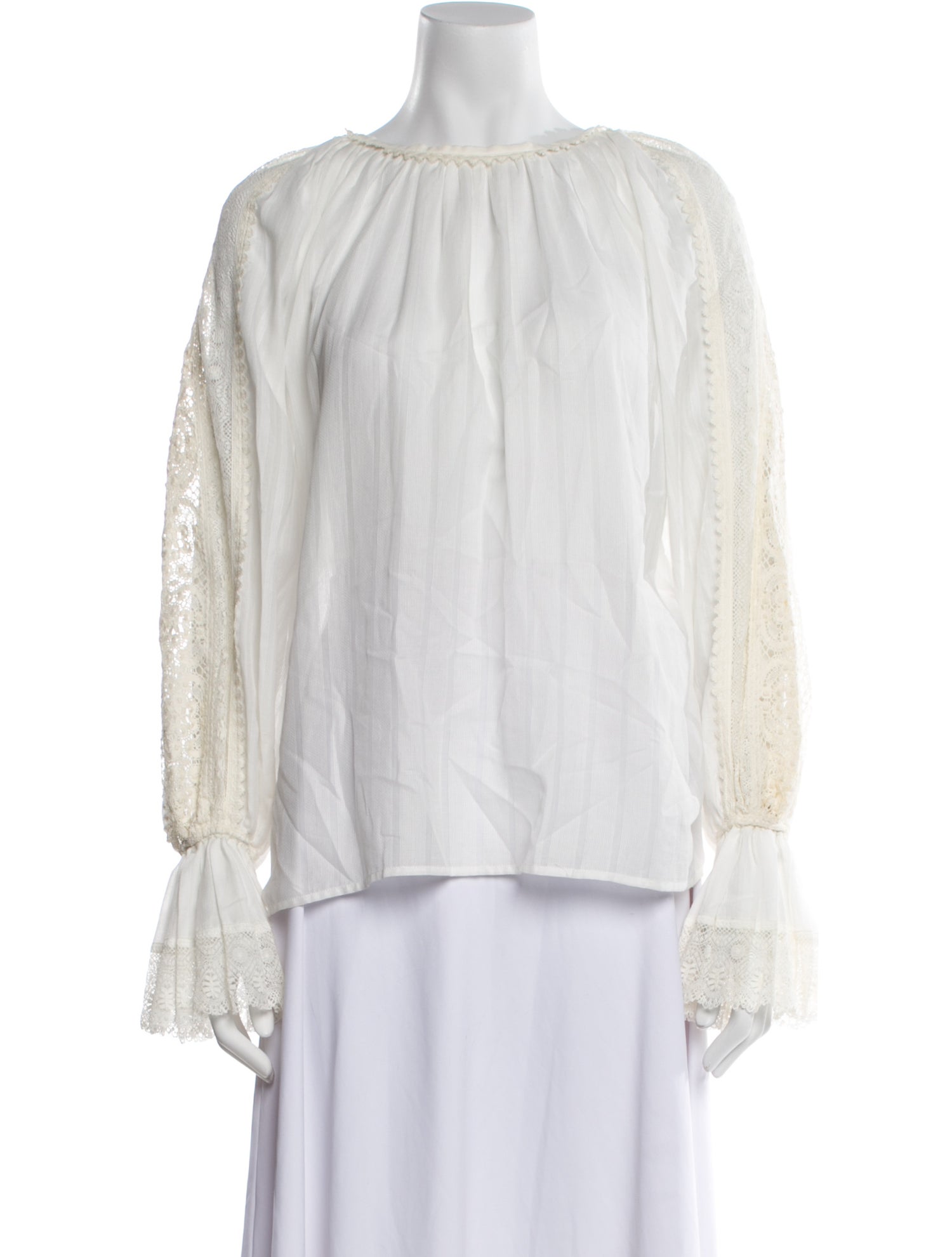 Etro Bateau Neckline Long Sleeve Blouse