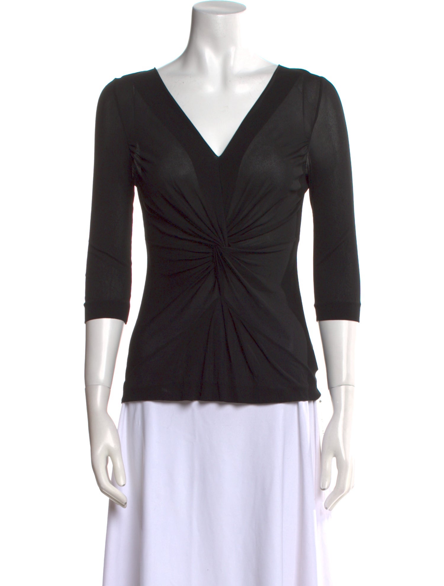 Etro V-Neck Three-Quarter Sleeve Top