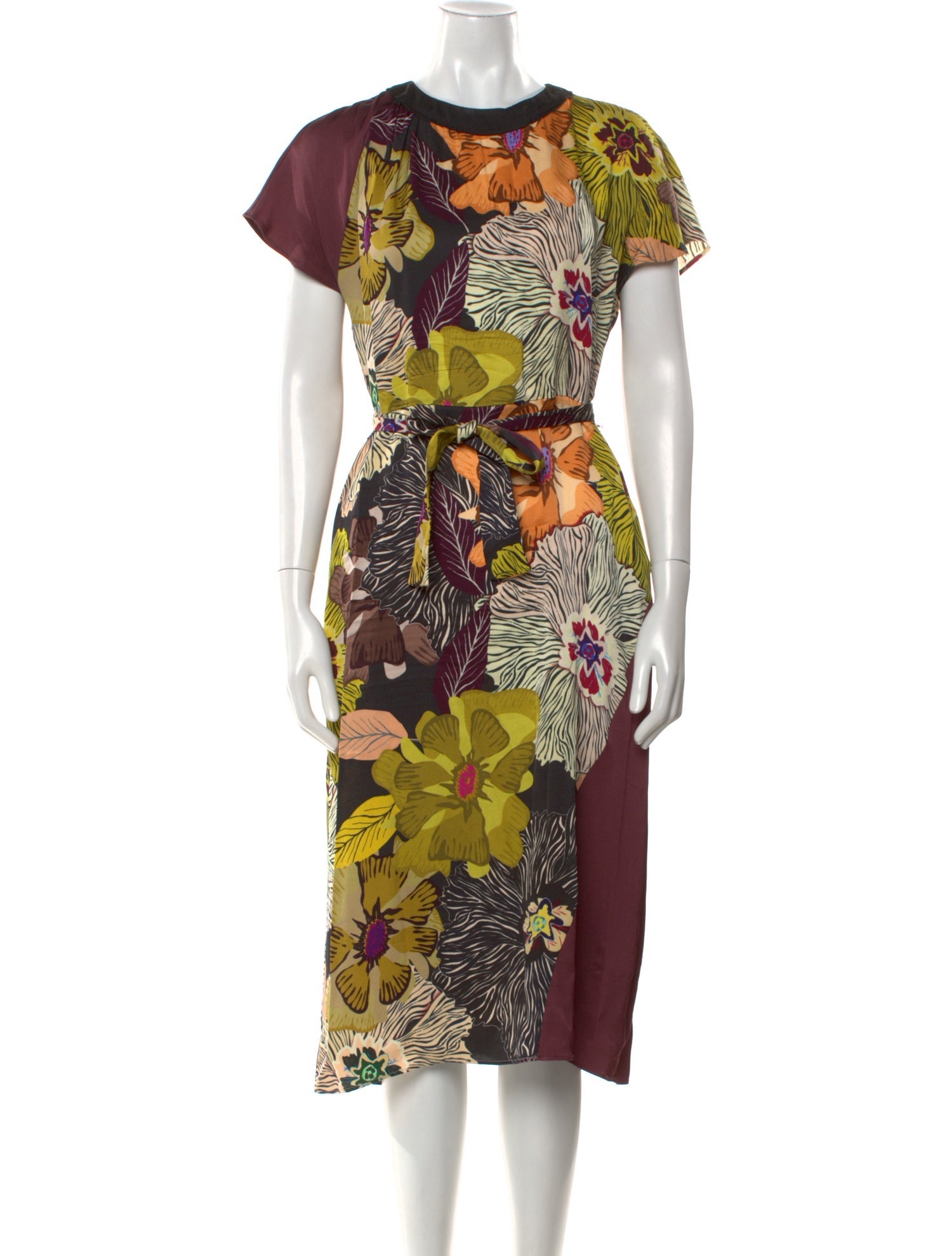 Etro Floral Print Midi Length Dress